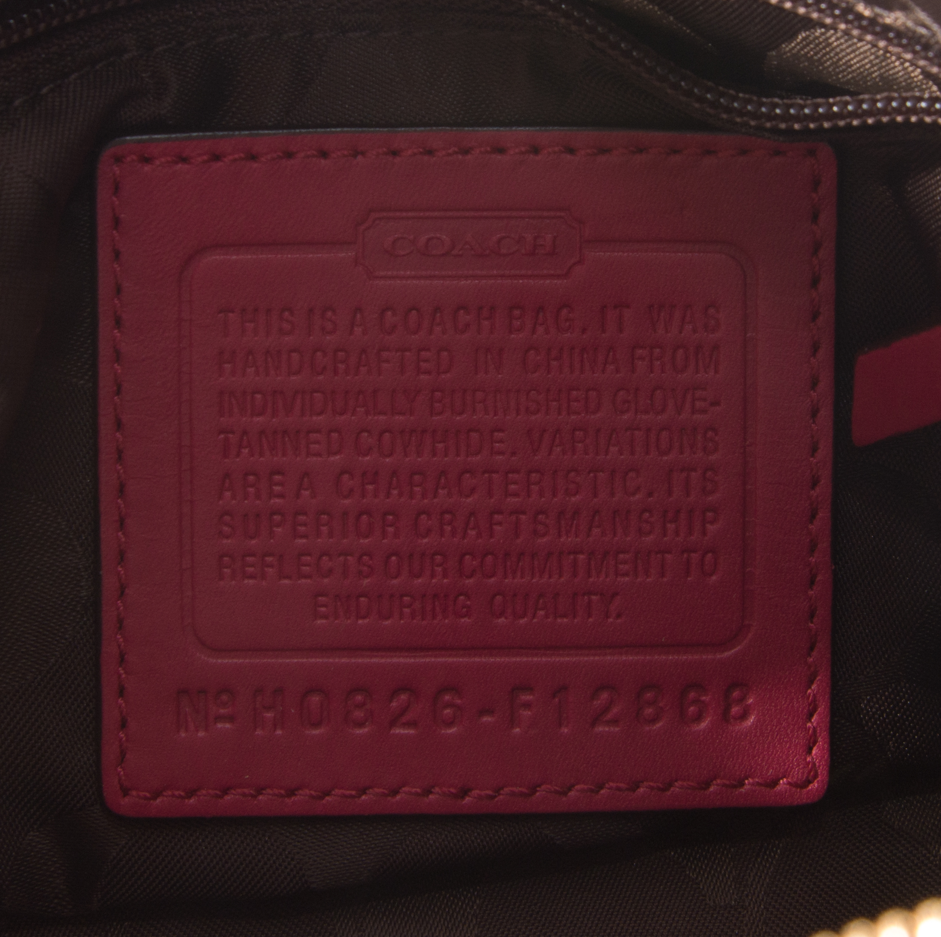 Red Leather Coach Shoulder Bag