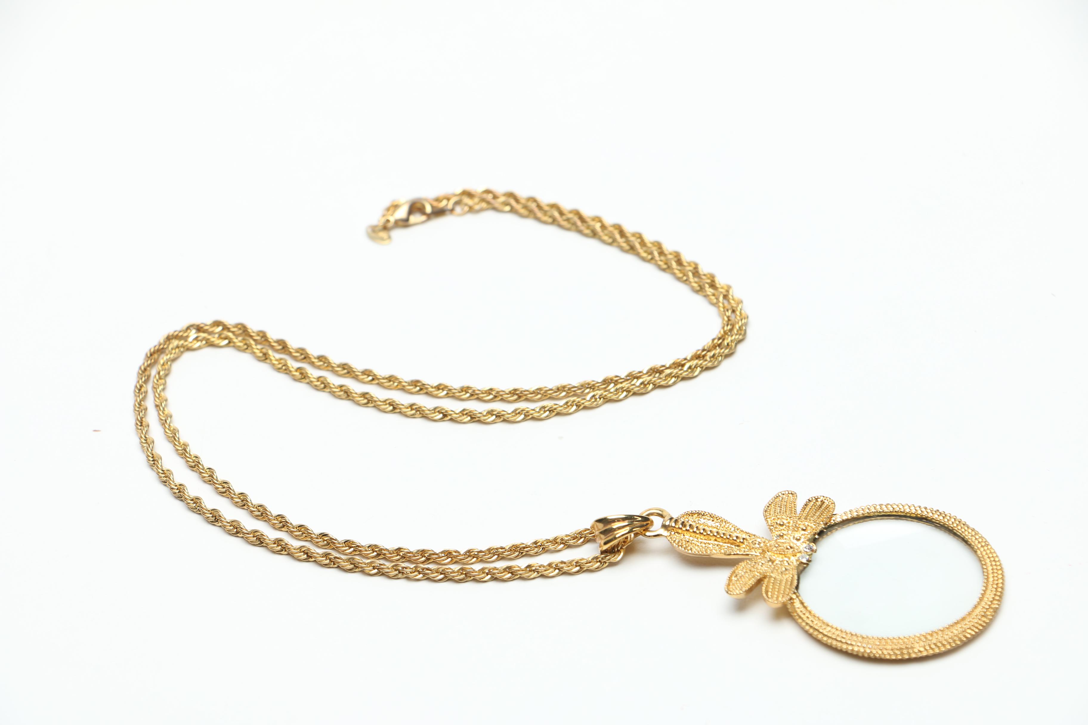 Gold Tone Costume Jewelry Including Enamel Egg Locket