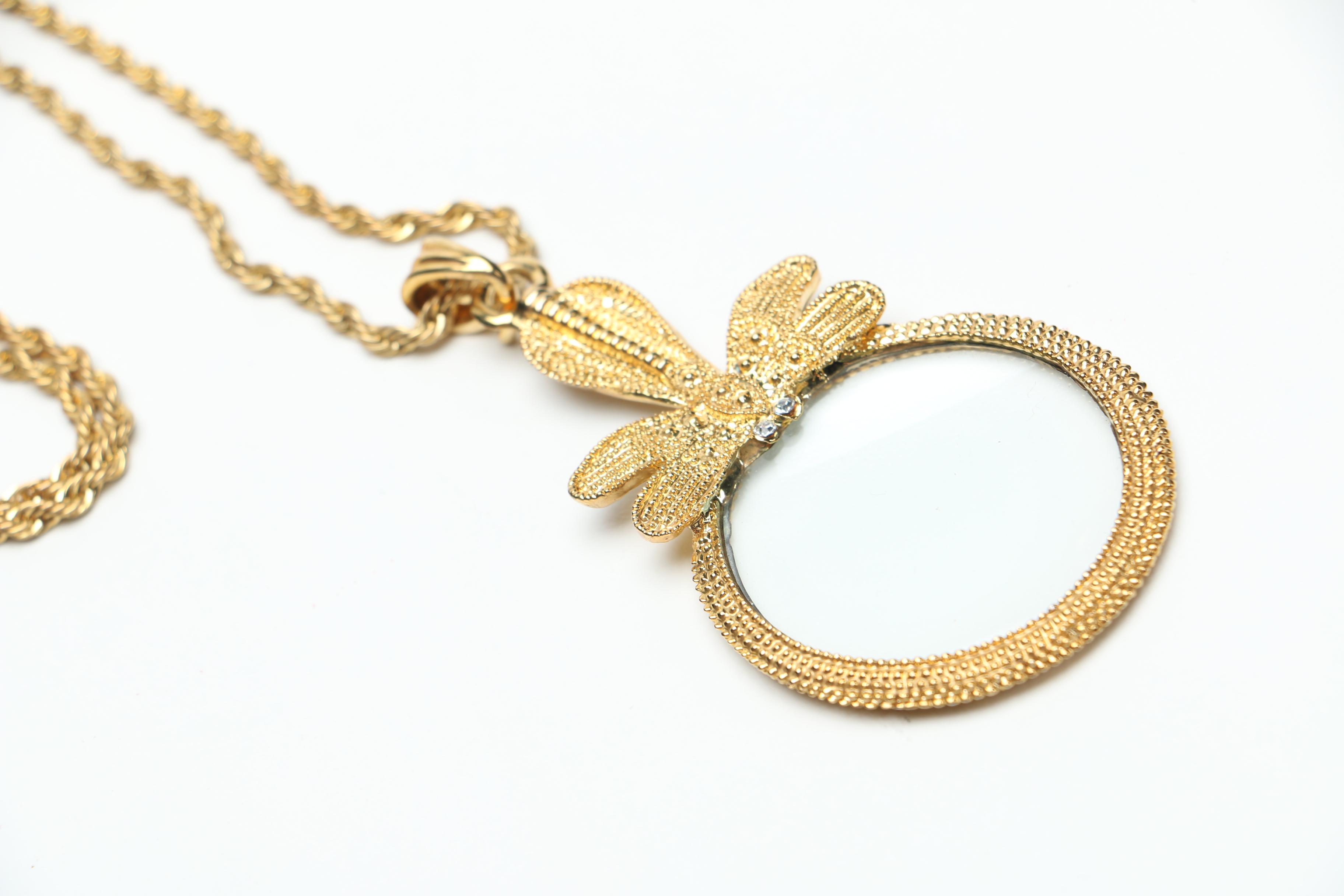 Gold Tone Costume Jewelry Including Enamel Egg Locket