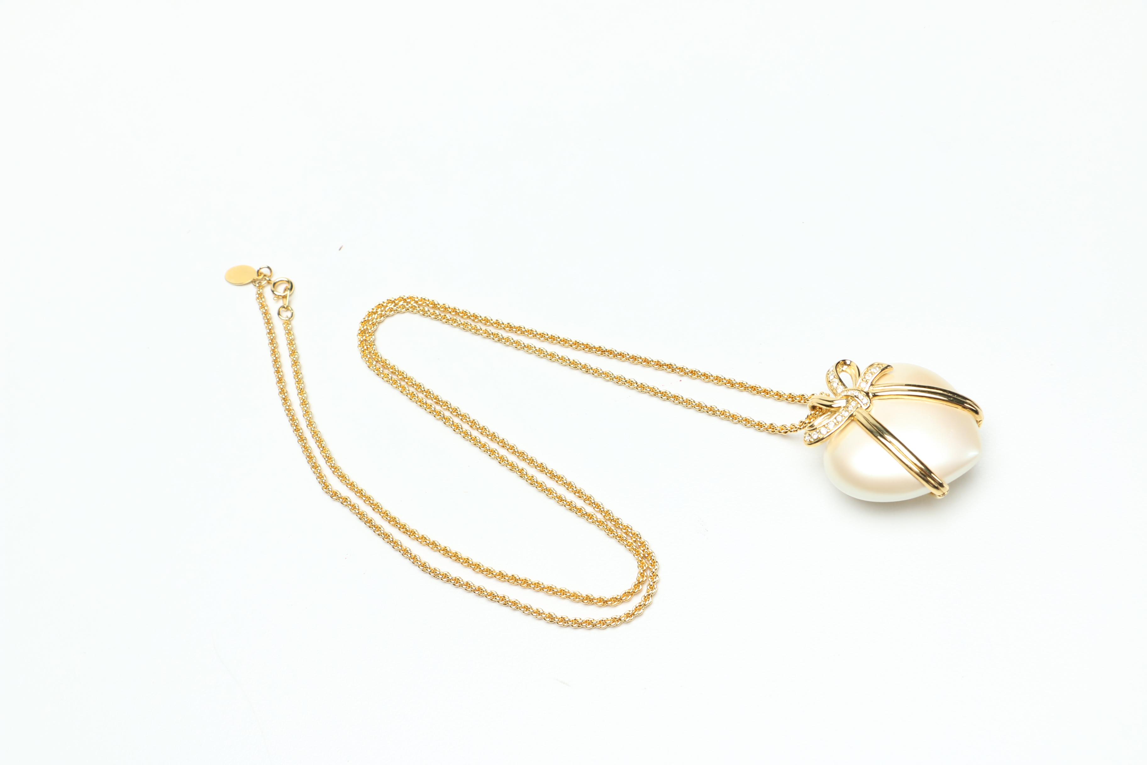 Gold Tone Costume Jewelry Including Enamel Egg Locket