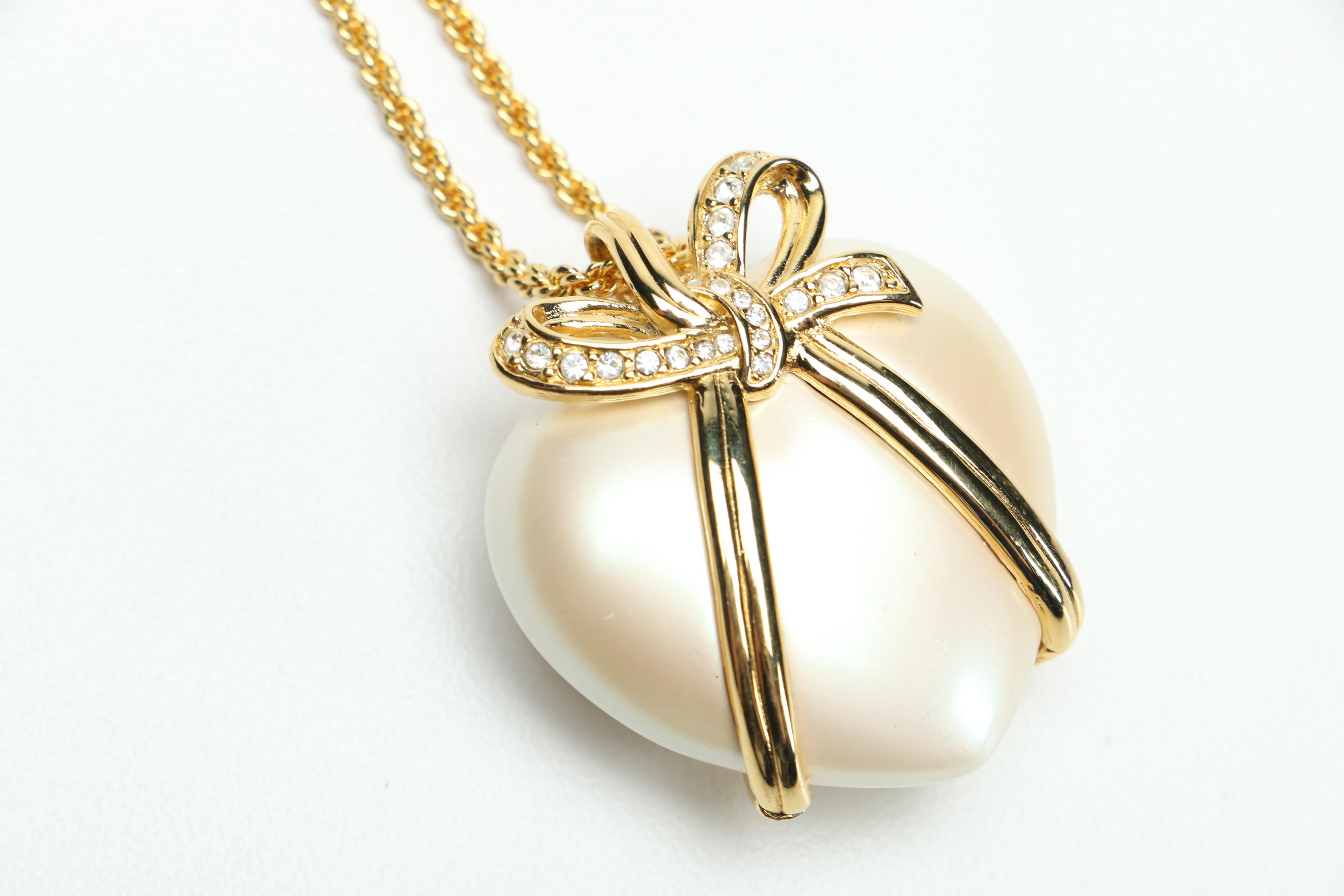 Gold Tone Costume Jewelry Including Enamel Egg Locket