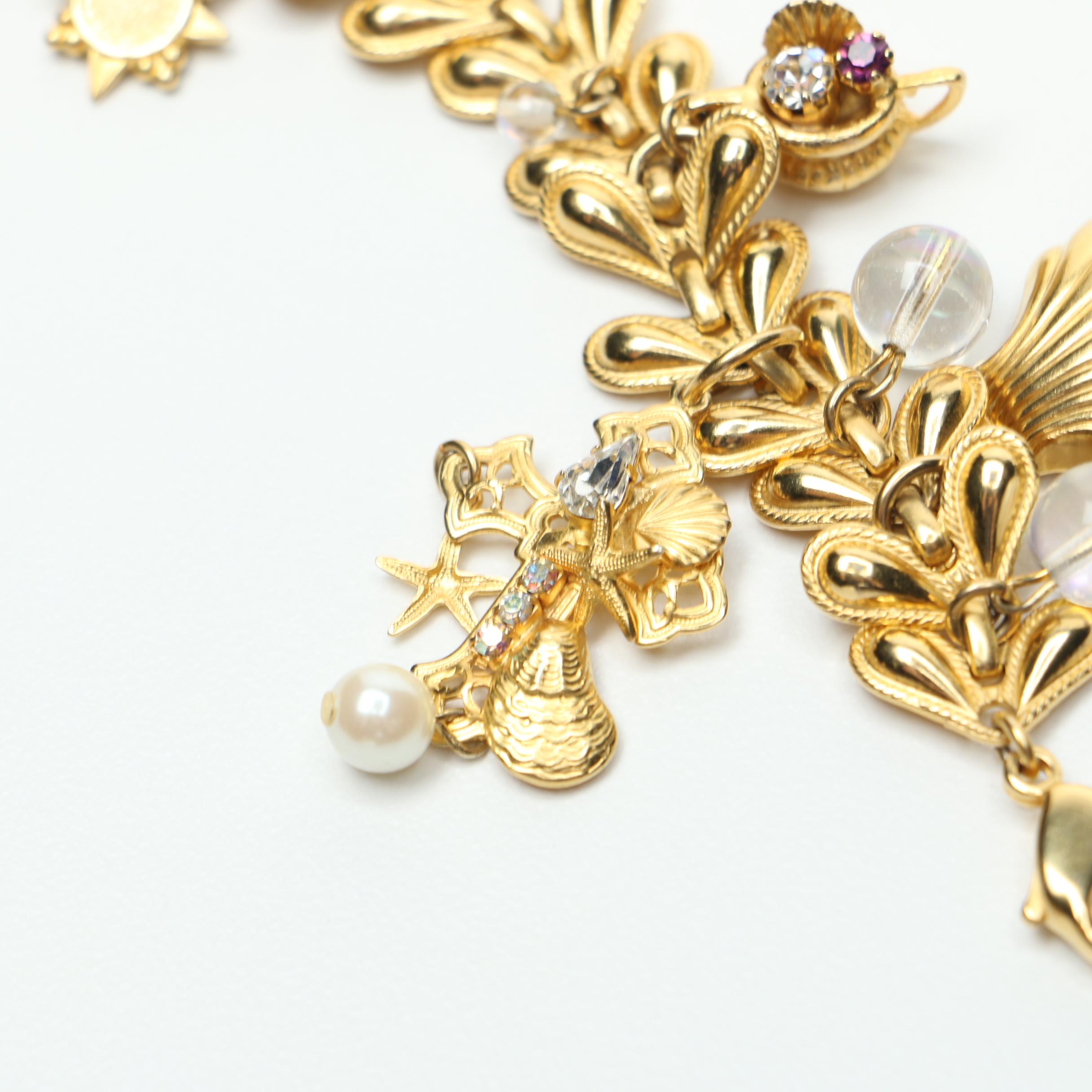 Gold Tone Costume Jewelry Including Enamel Egg Locket