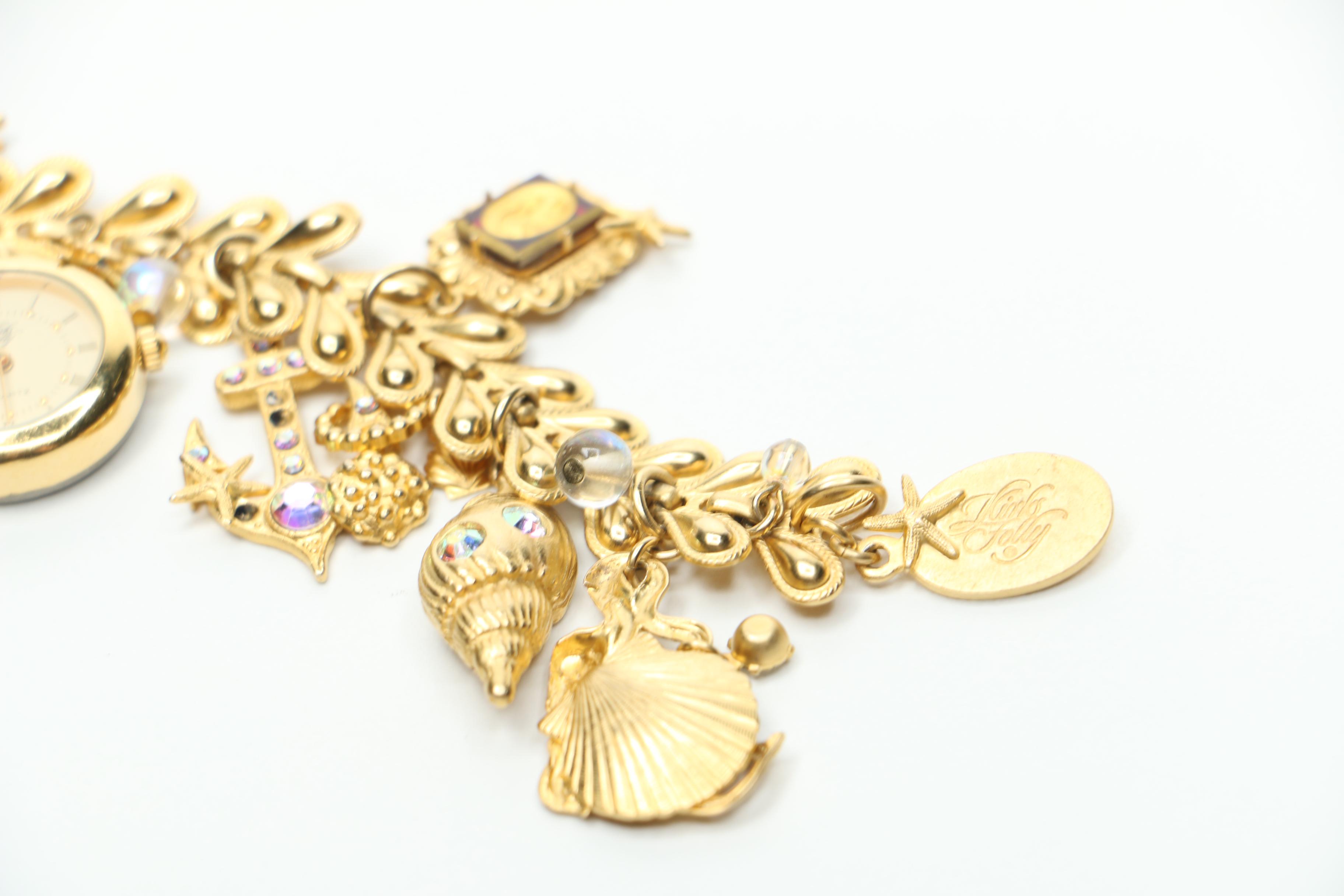 Gold Tone Costume Jewelry Including Enamel Egg Locket