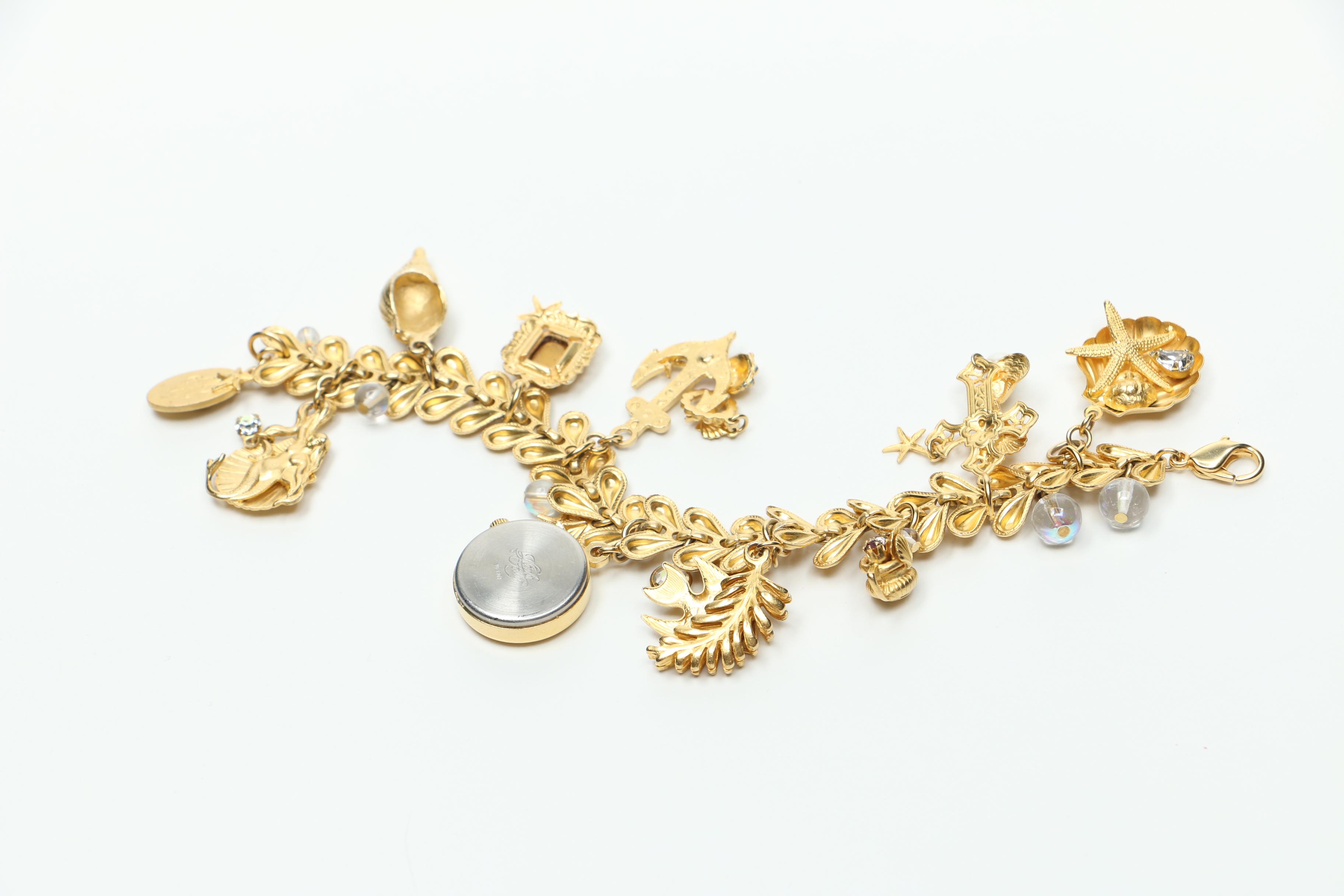 Gold Tone Costume Jewelry Including Enamel Egg Locket