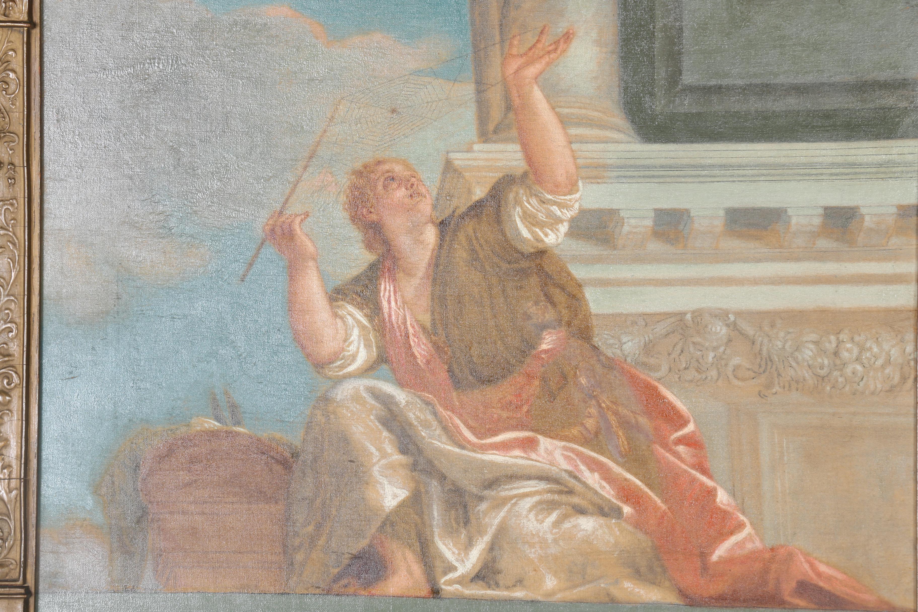 Antonio Franchini Oil on Canvas "Arachne Spinning a Web"