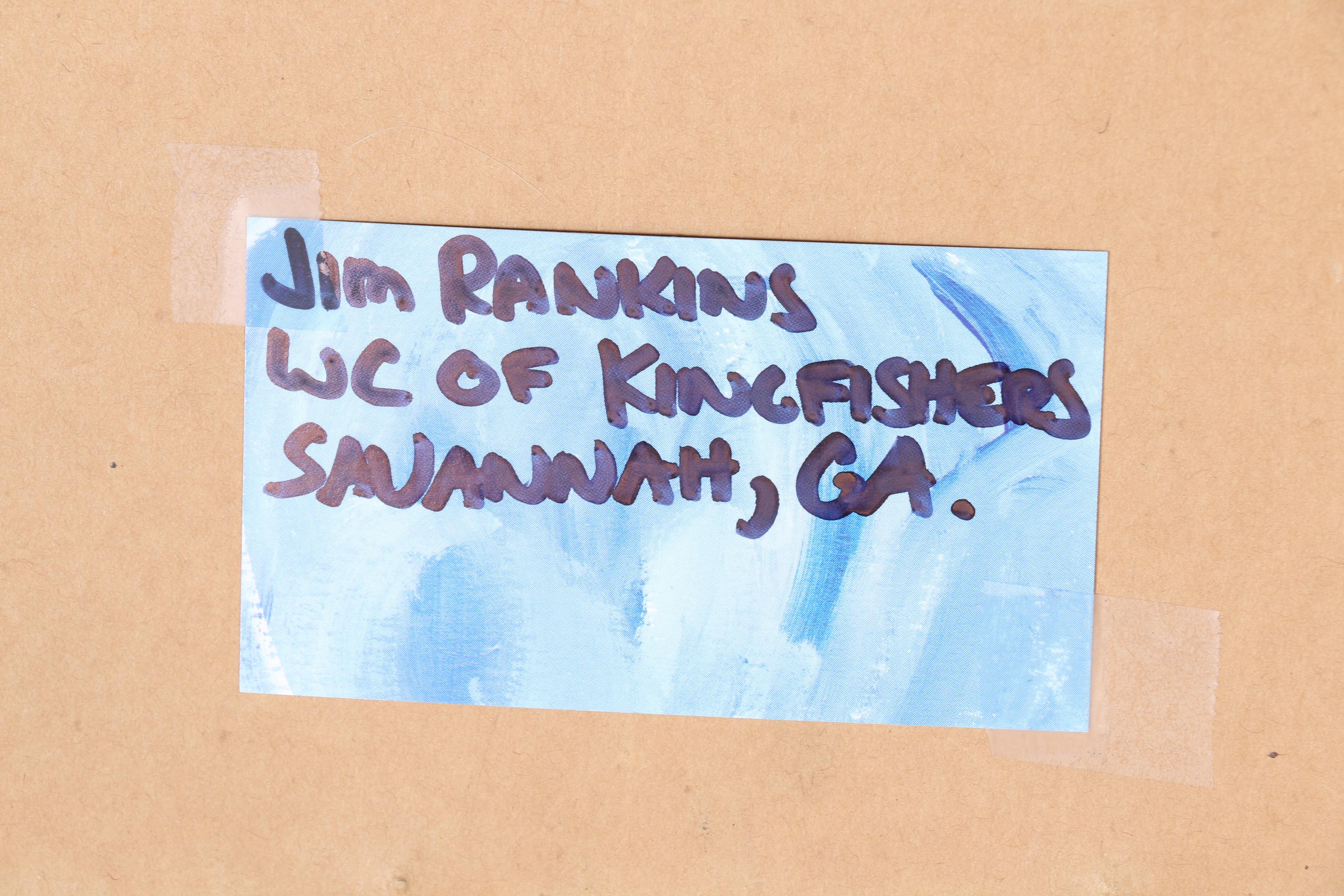 Jim Rankins Watercolor on Paper of Kingfishers