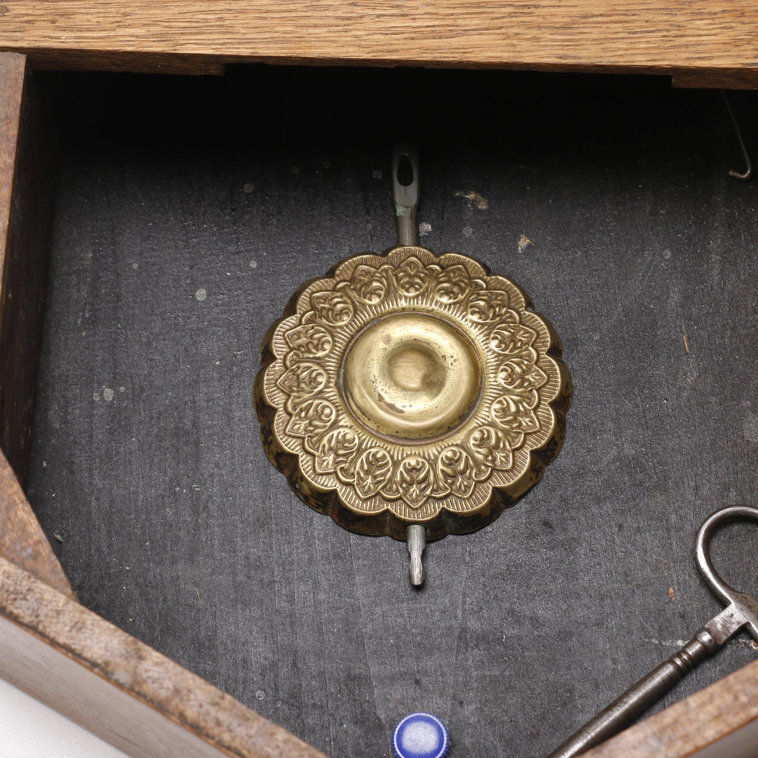 Vintage Sessions Clock Company Oak School House Clock