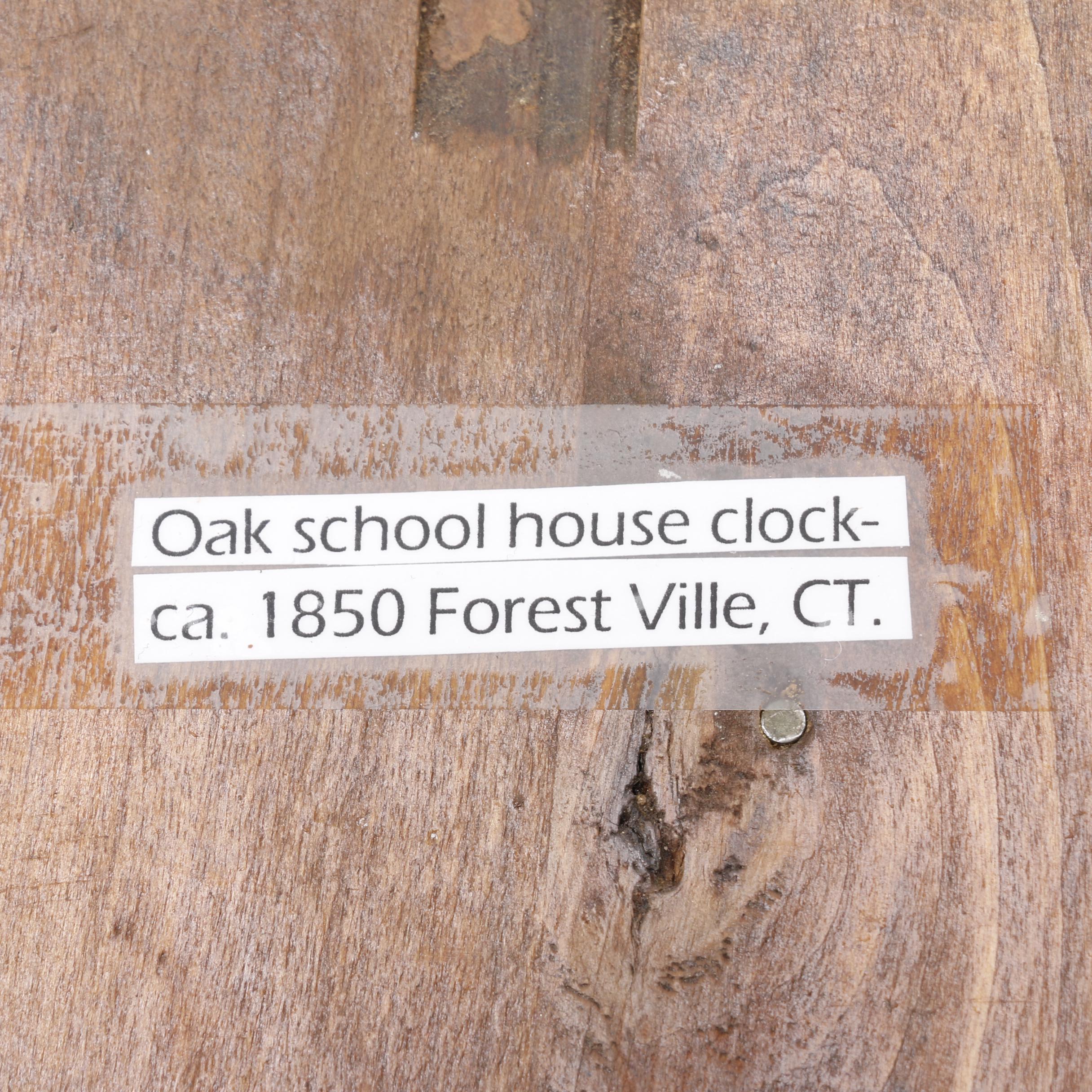 Vintage Sessions Clock Company Oak School House Clock