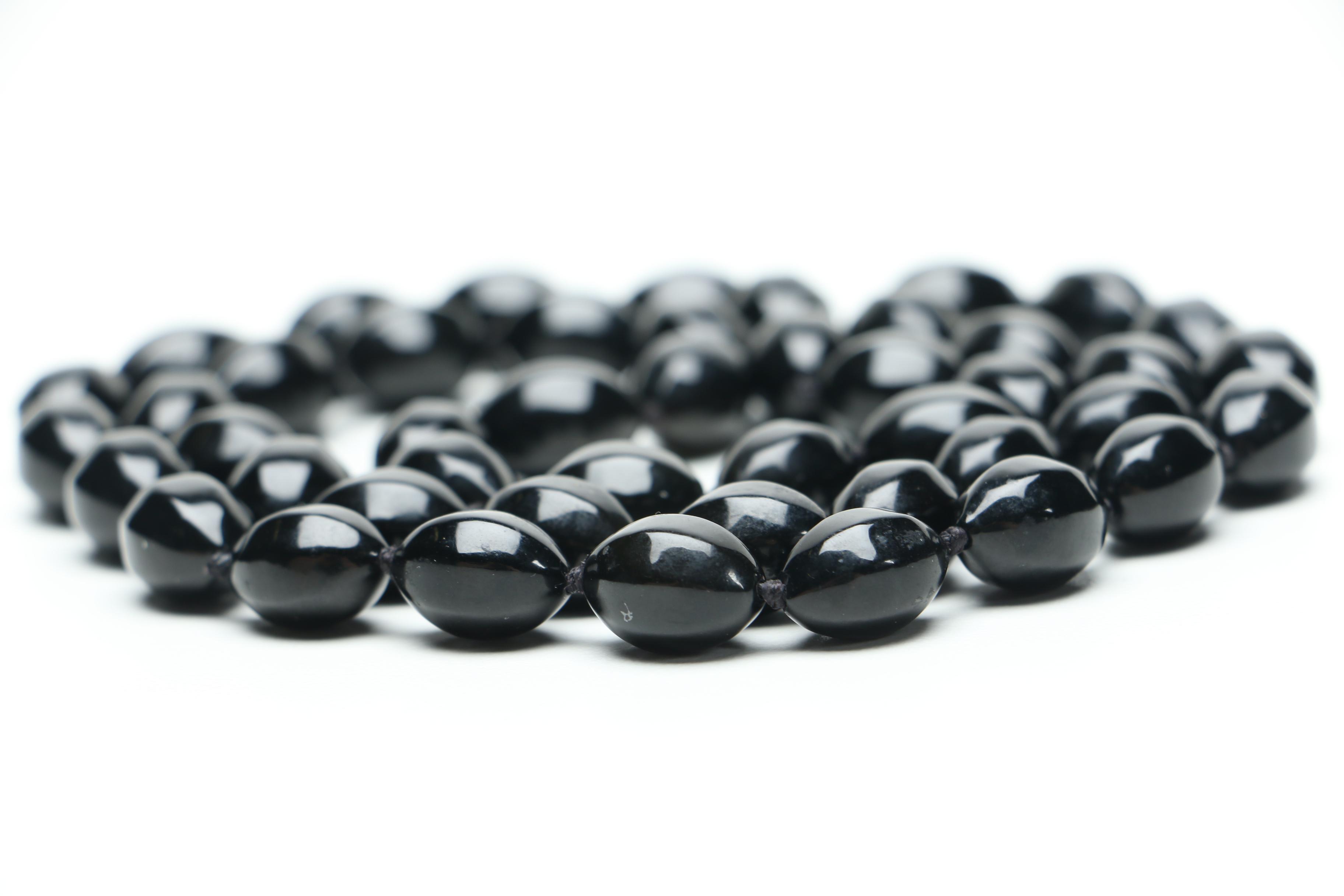 Black and Silver-Tone Beaded Necklaces