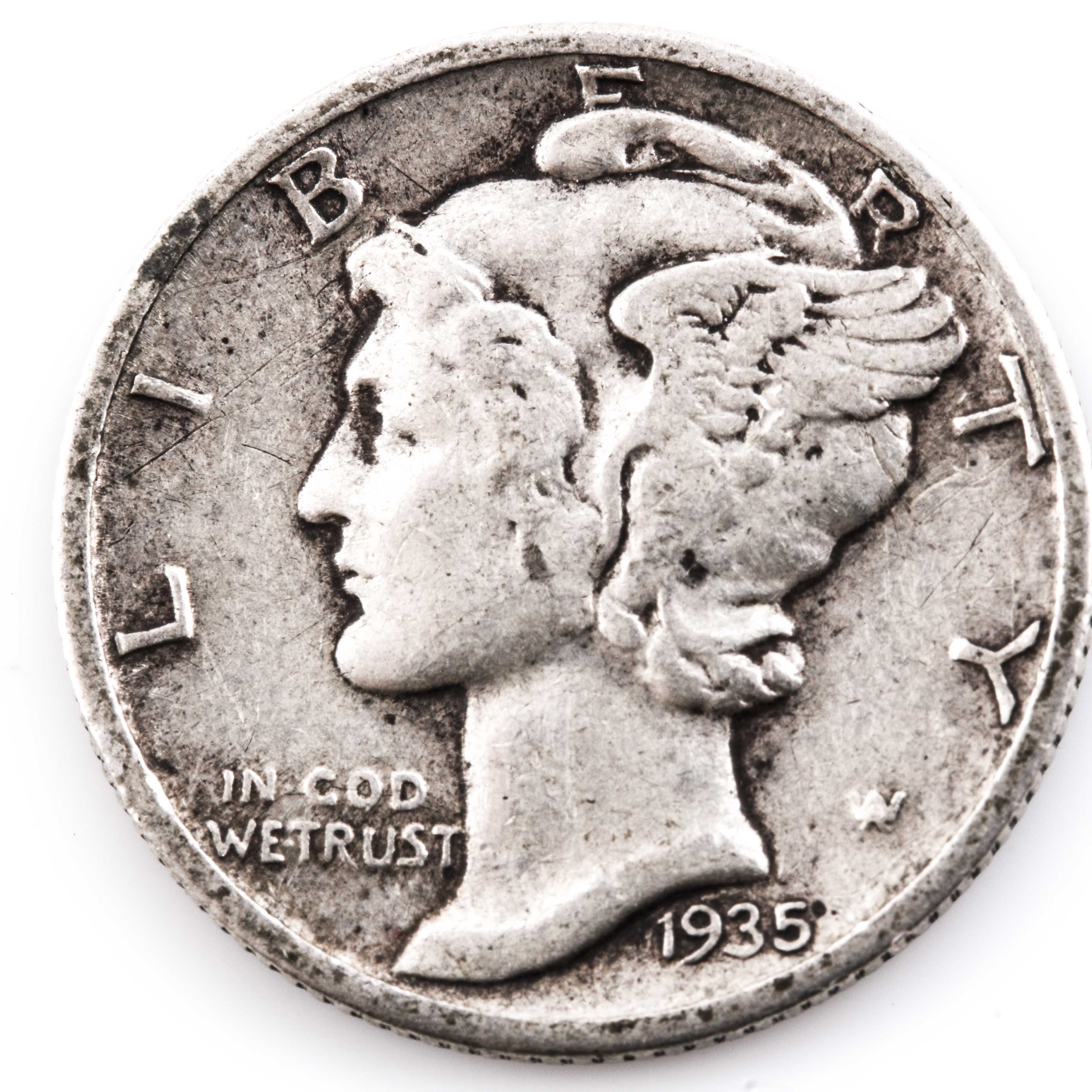 Fifteen Mercury Silver Dimes