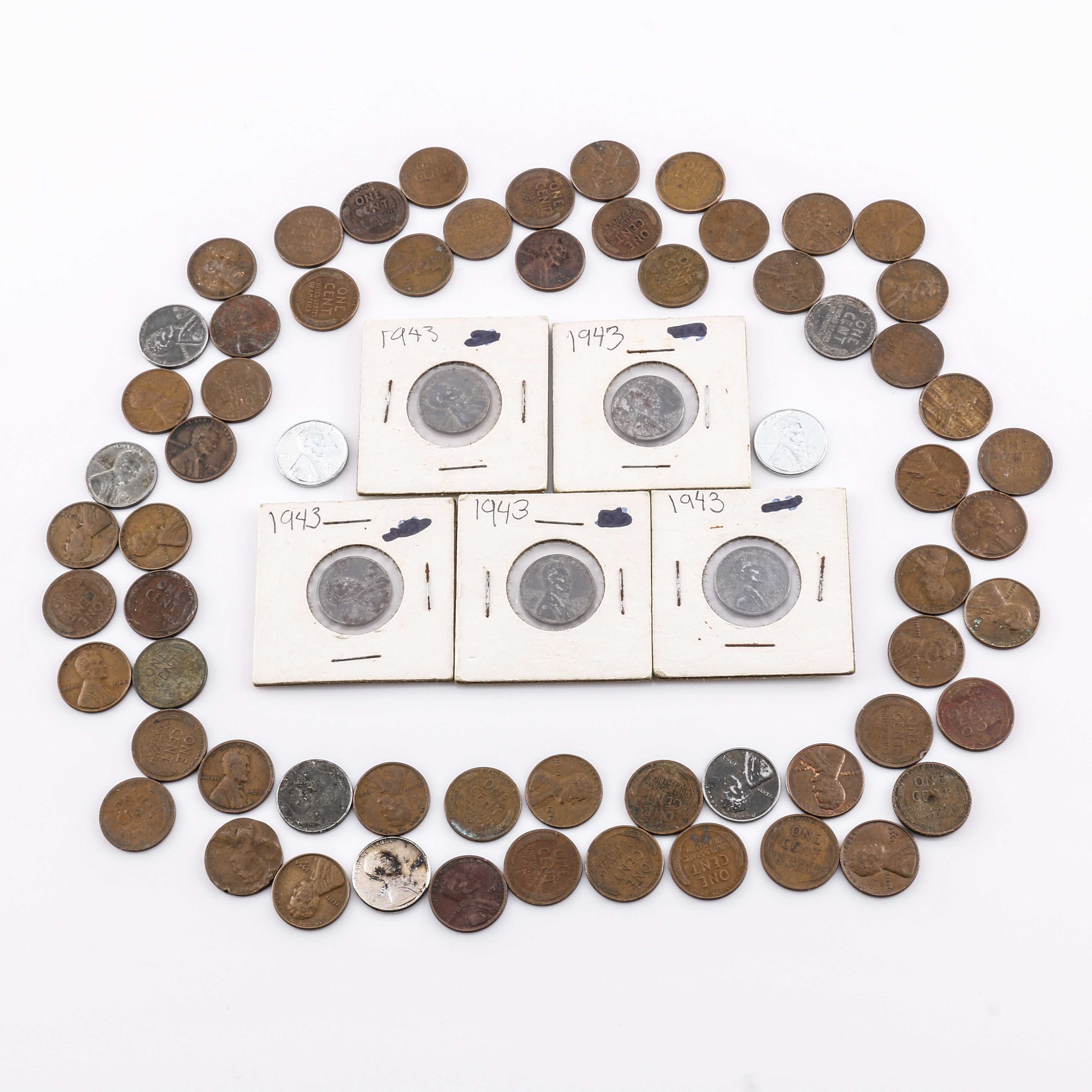 Sixty-Eight Lincoln Wheat Pennies