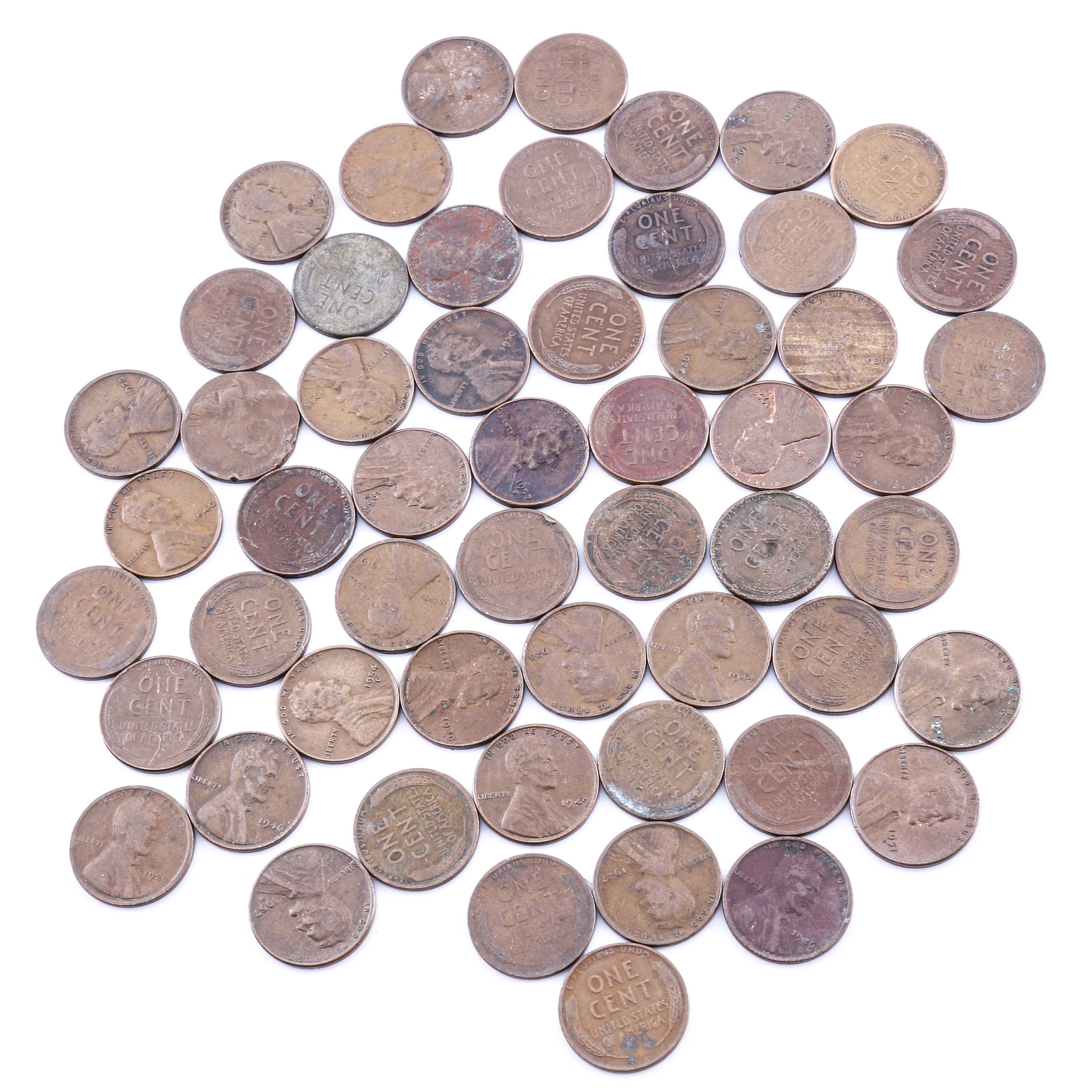 Sixty-Eight Lincoln Wheat Pennies