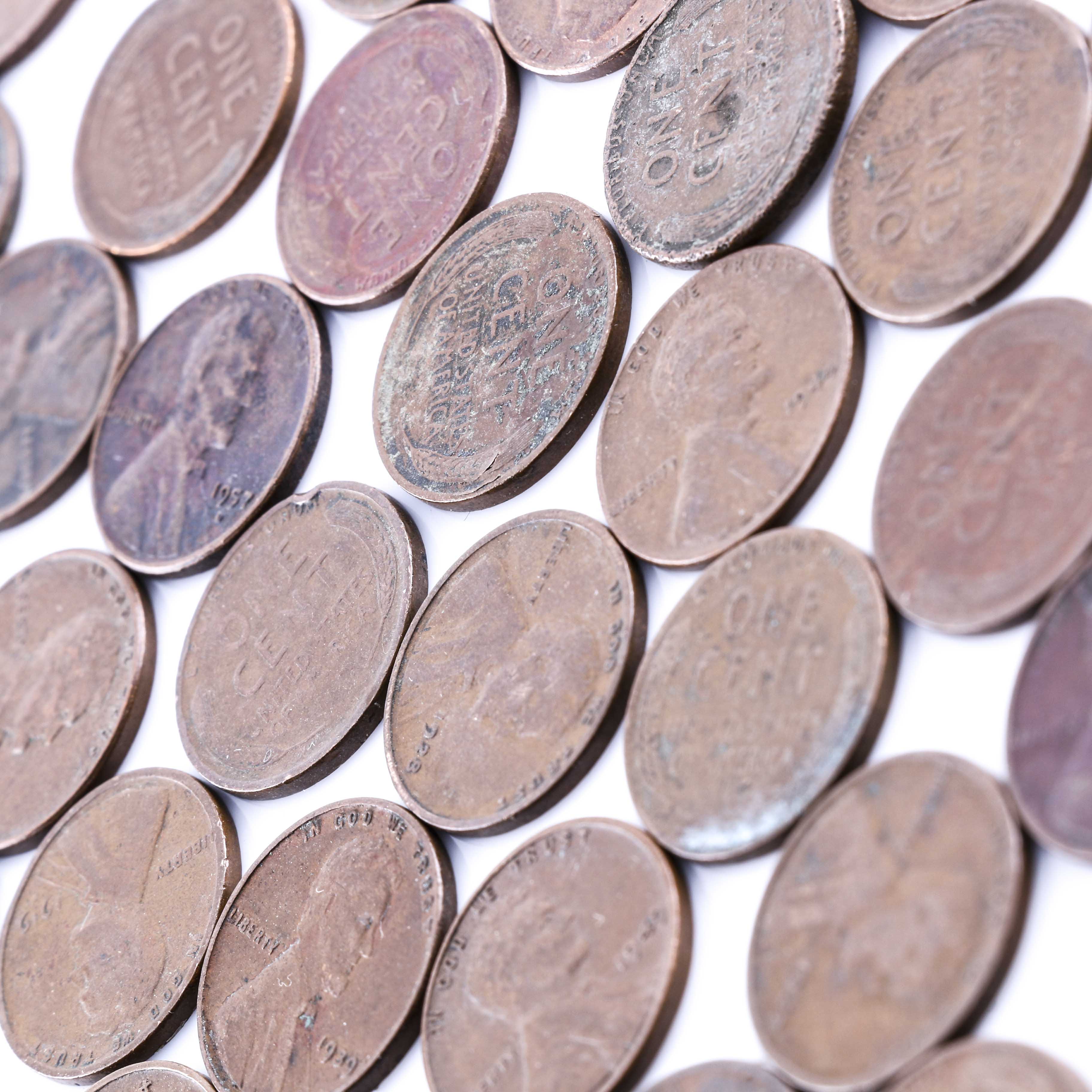 Sixty-Eight Lincoln Wheat Pennies
