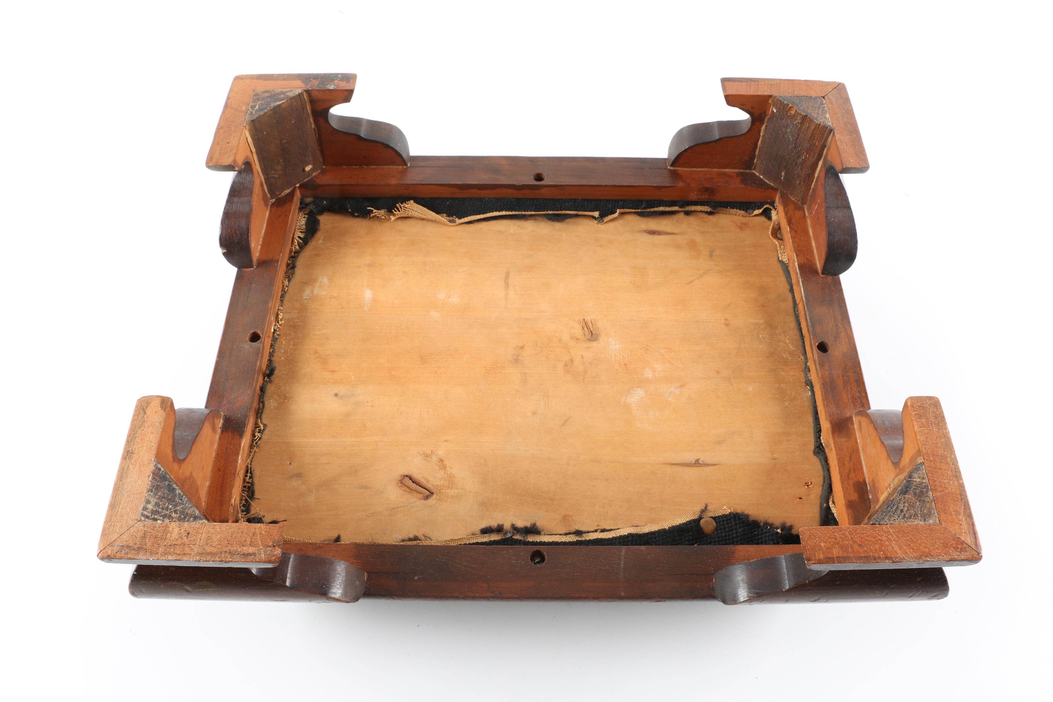 Vintage Needlepoint Footstool