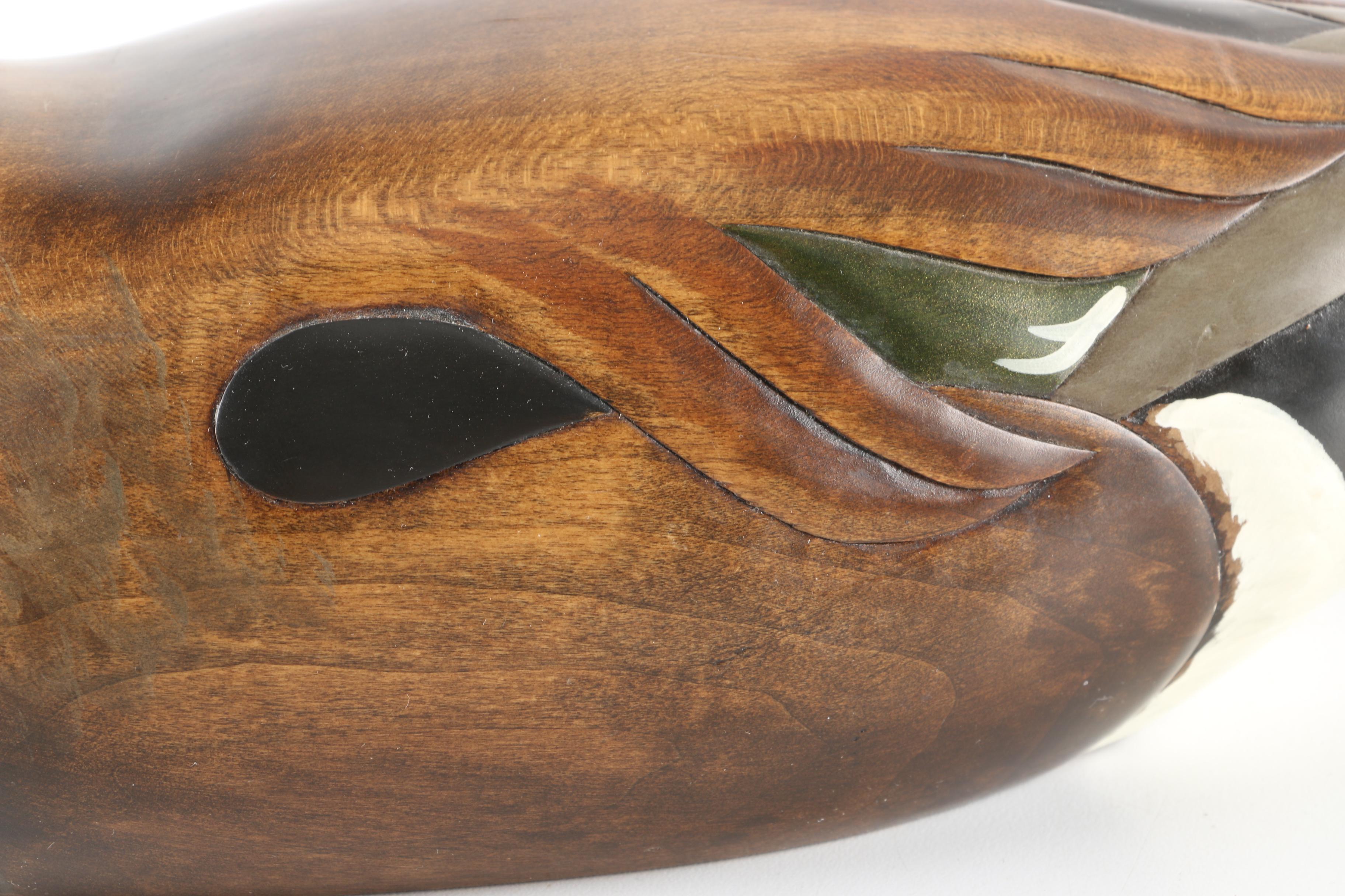 Hand Carved Wooden Duck