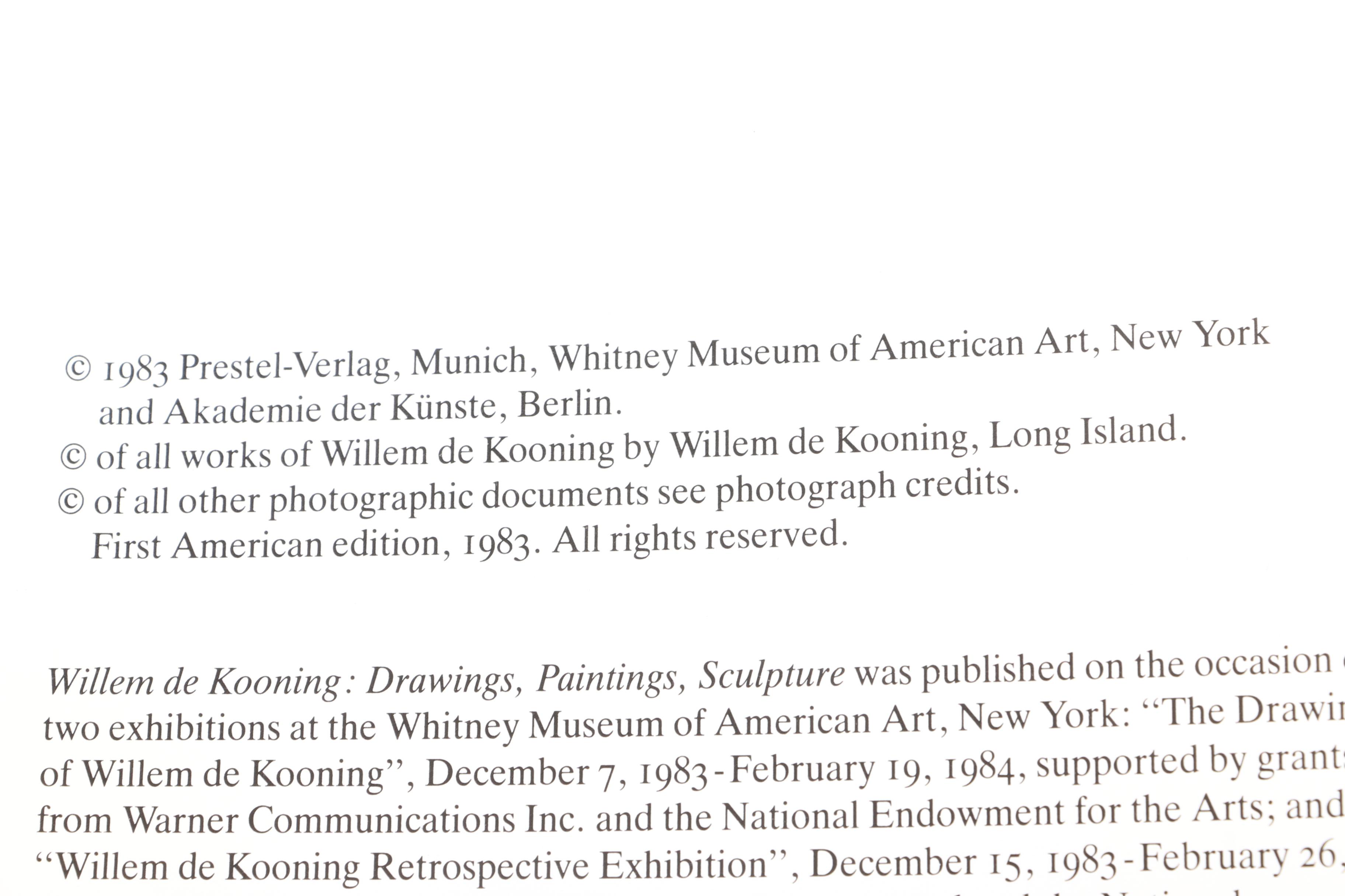 "Willem de Kooning: Drawings Paintings Sculpture" by Willem De Kooning