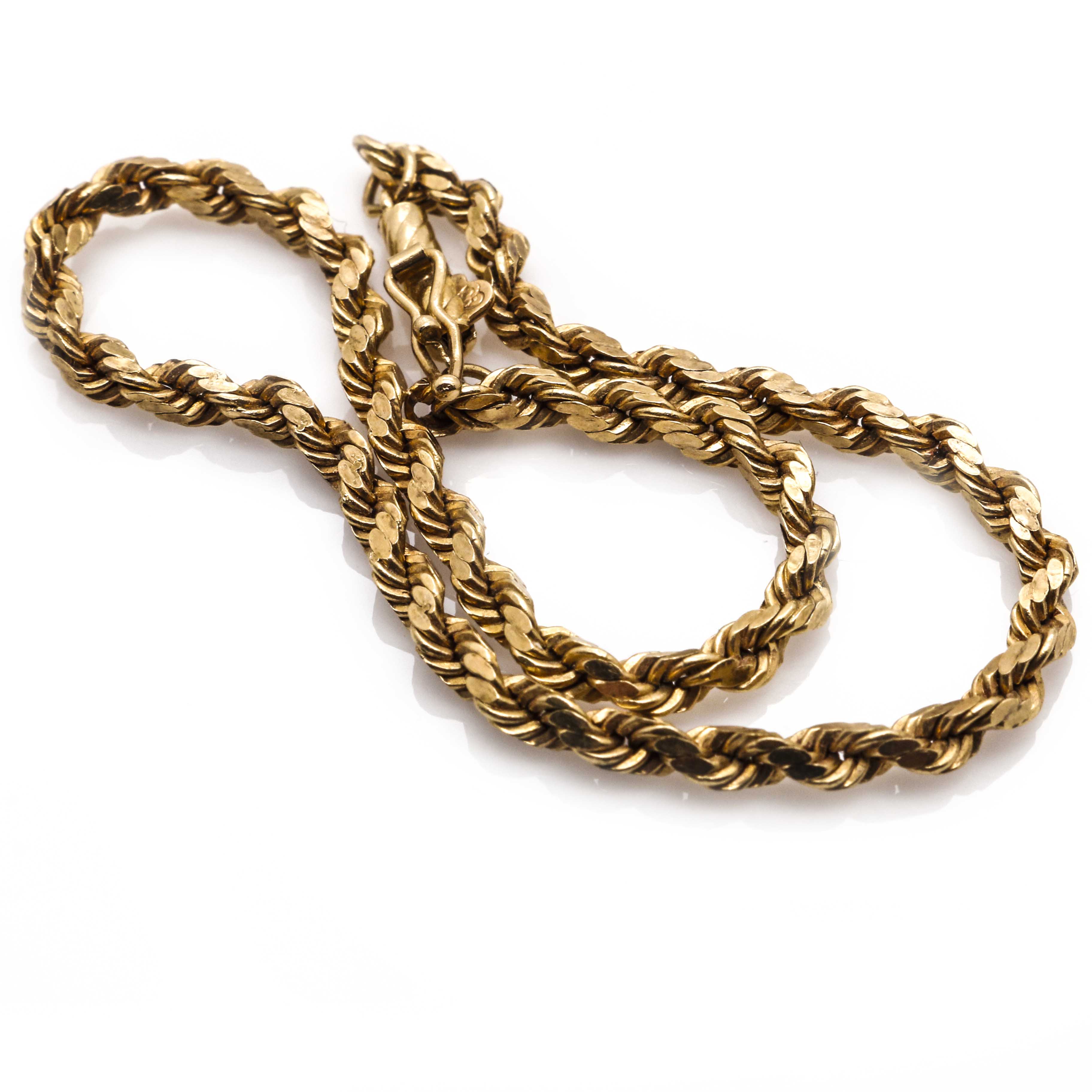14K Yellow Gold Rope Bracelet