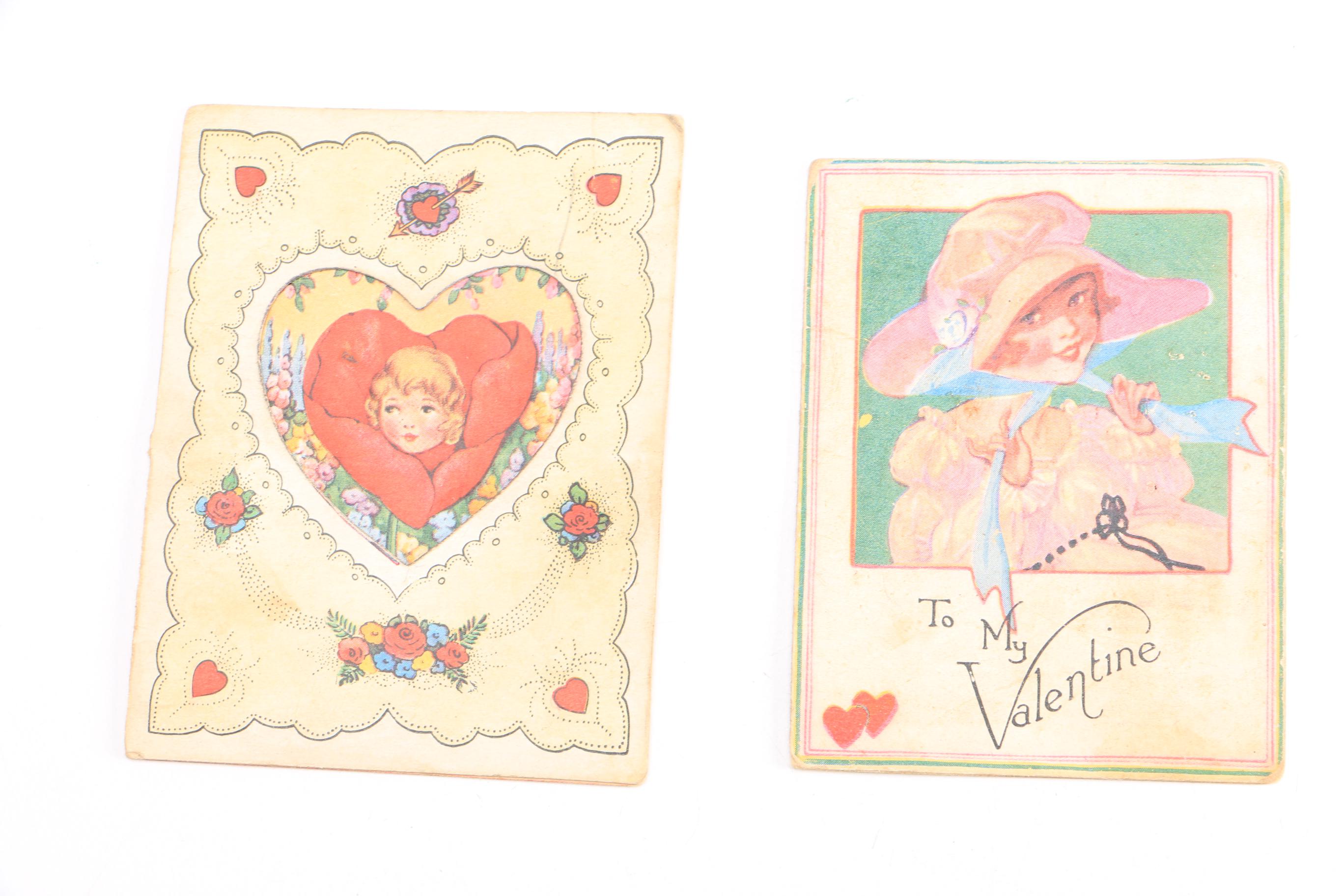 Circa 1920s Valentine Cards