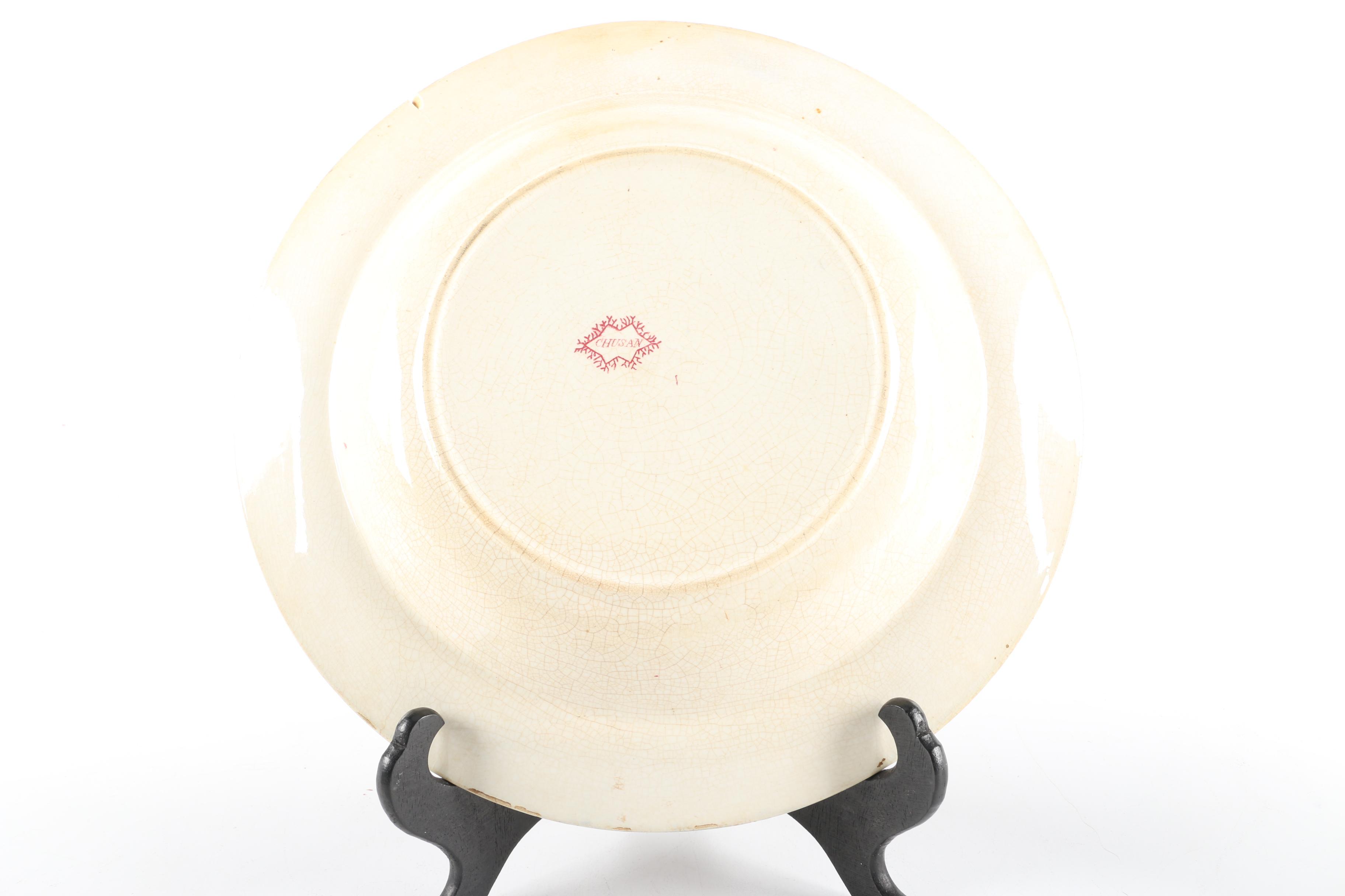 Decorative Chusan China Plates With Stands
