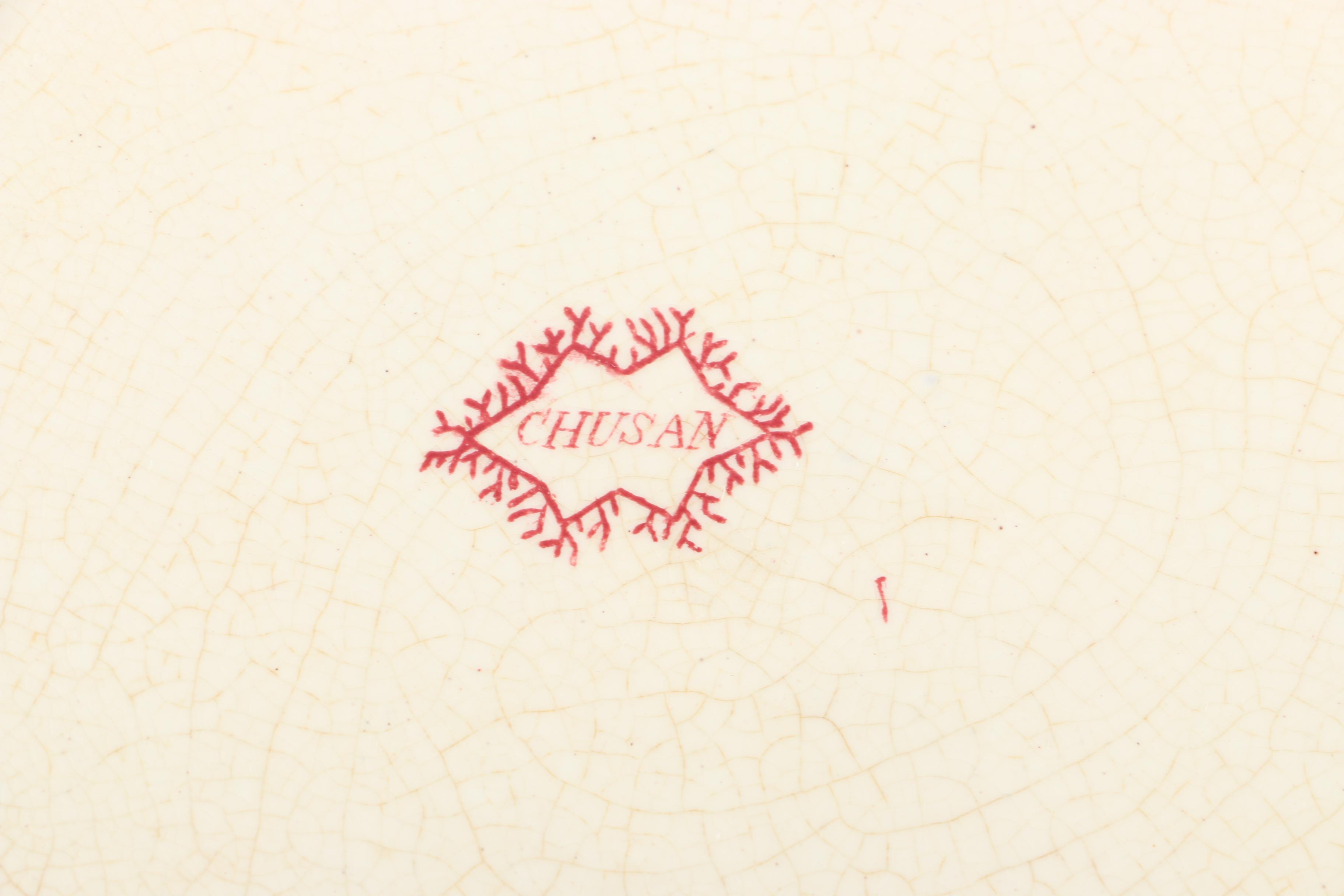 Decorative Chusan China Plates With Stands