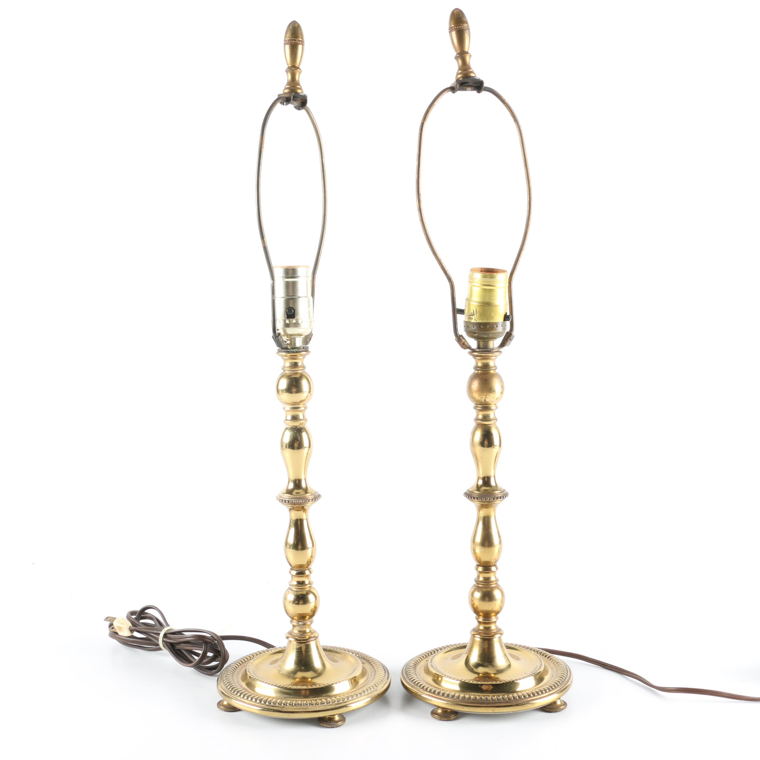 Brass Candlestick Table Lamps