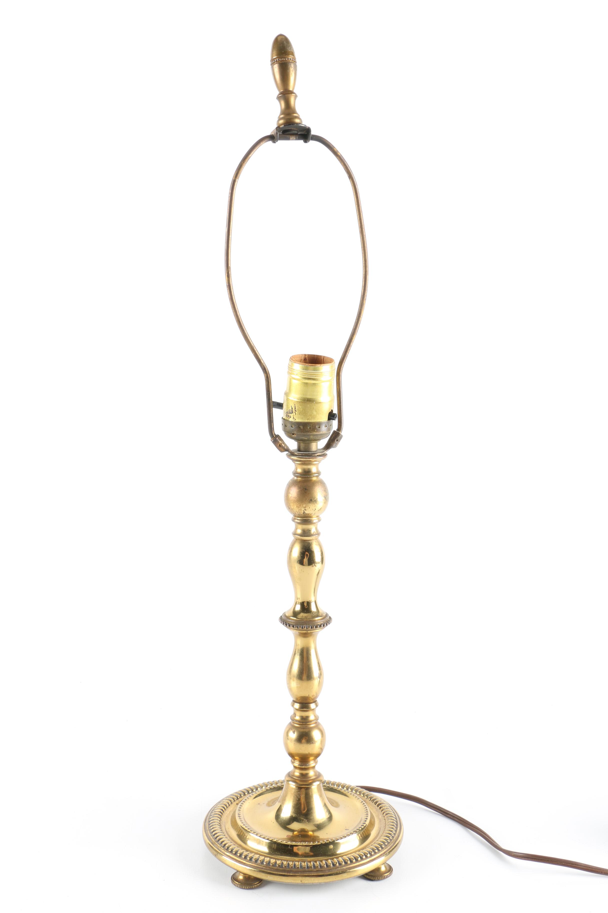 Brass Candlestick Table Lamps