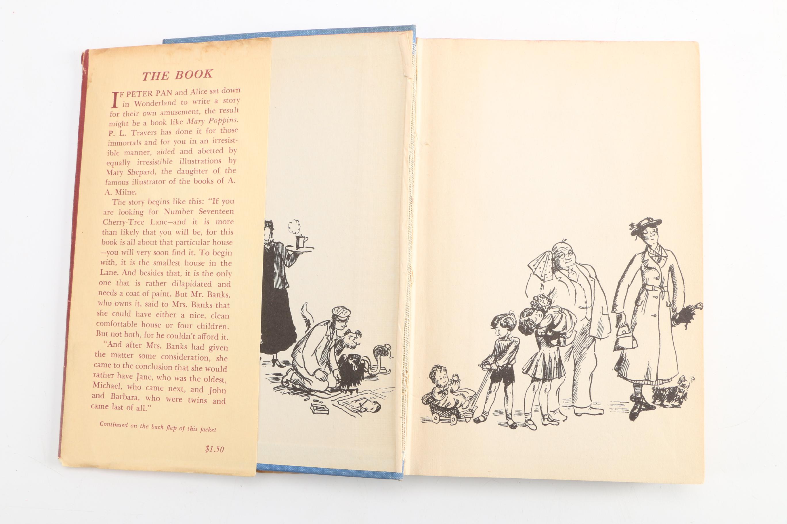 First American Editions "Mary Poppins" with Dust Jacket and "Mary Poppins Comes Back" by P.L. Travers