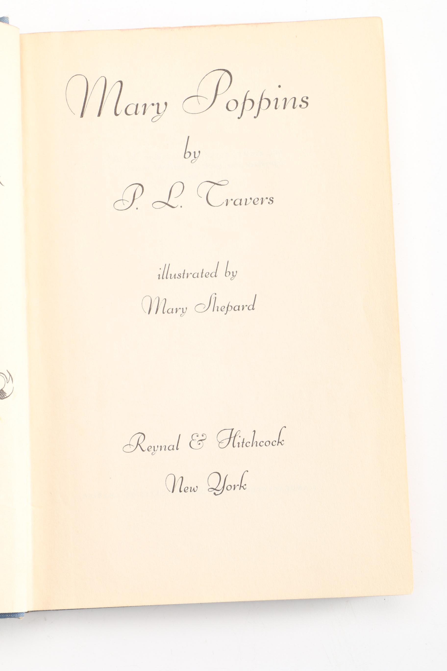 First American Editions "Mary Poppins" with Dust Jacket and "Mary Poppins Comes Back" by P.L. Travers