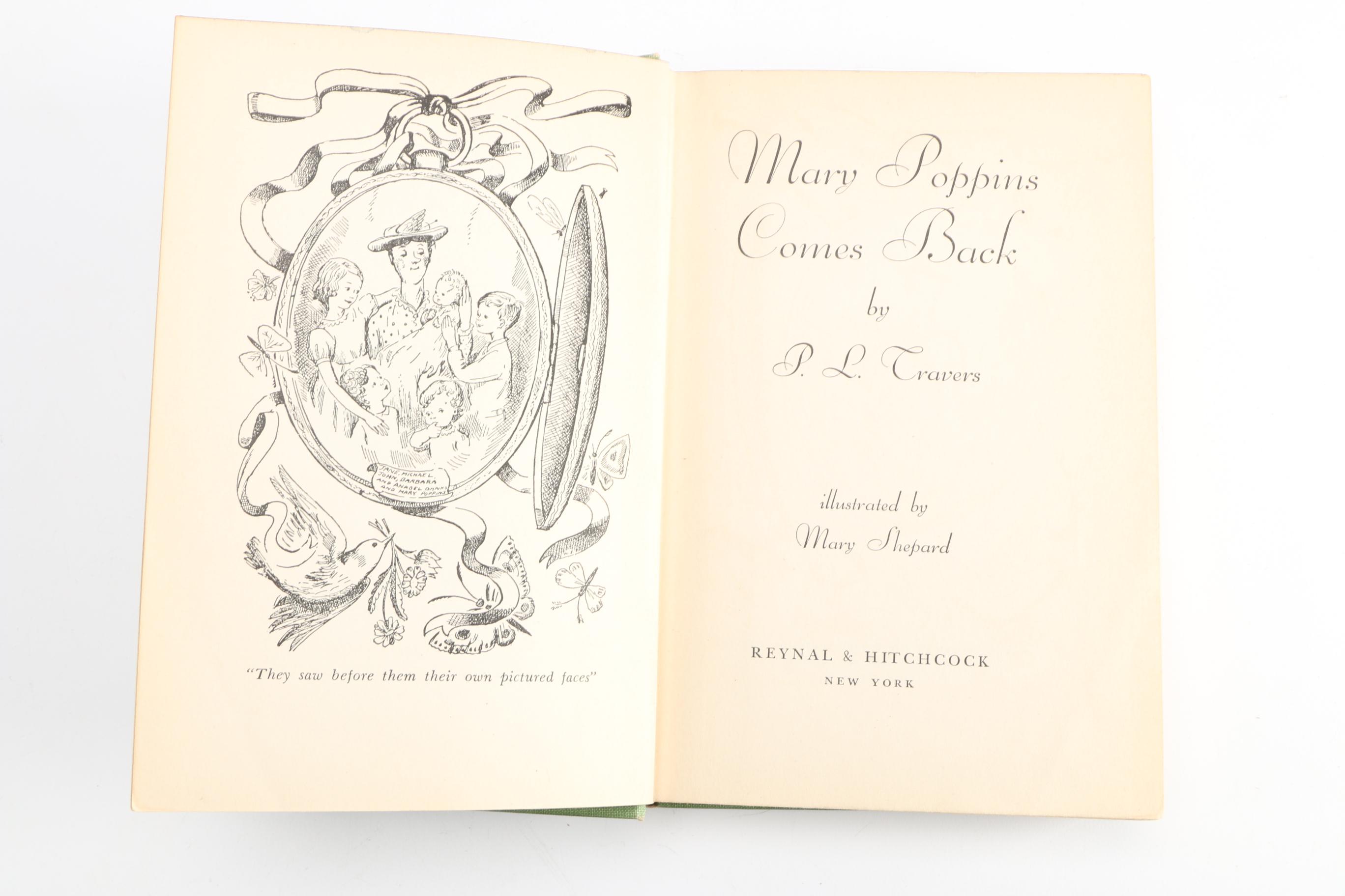First American Editions "Mary Poppins" with Dust Jacket and "Mary Poppins Comes Back" by P.L. Travers