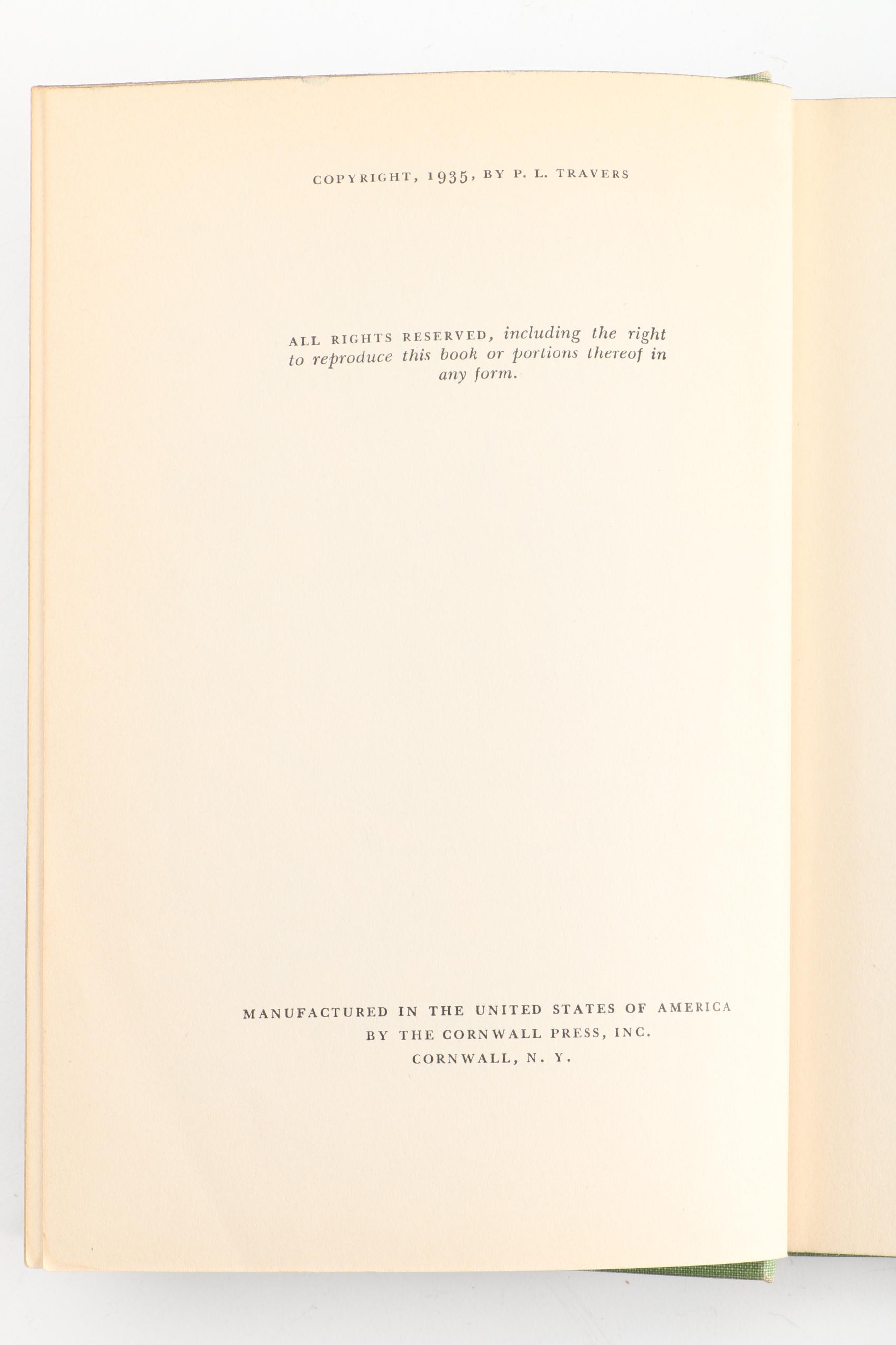 First American Editions "Mary Poppins" with Dust Jacket and "Mary Poppins Comes Back" by P.L. Travers