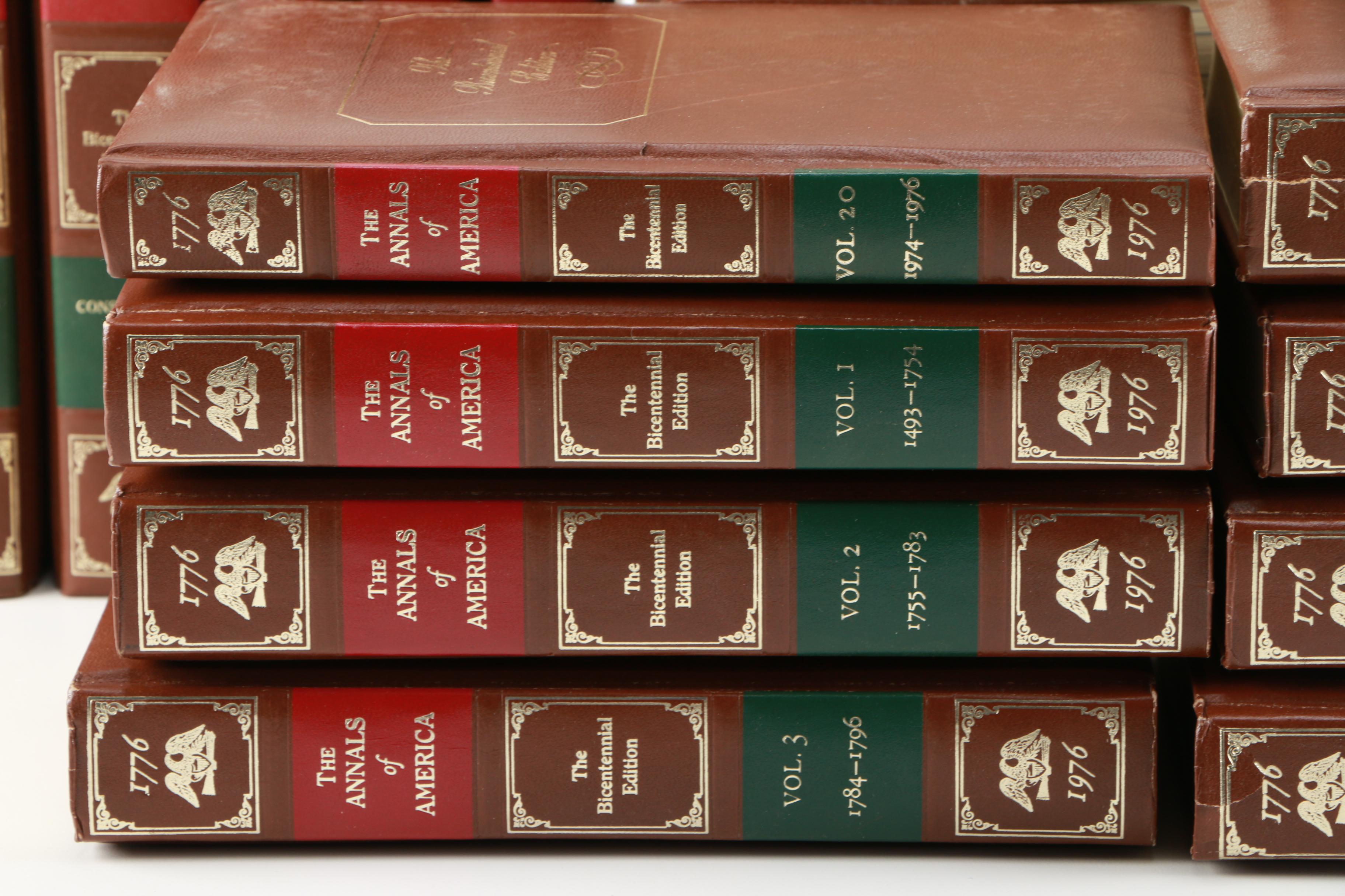 "The Annals of America The Bicentennial Edition 1776-1976"