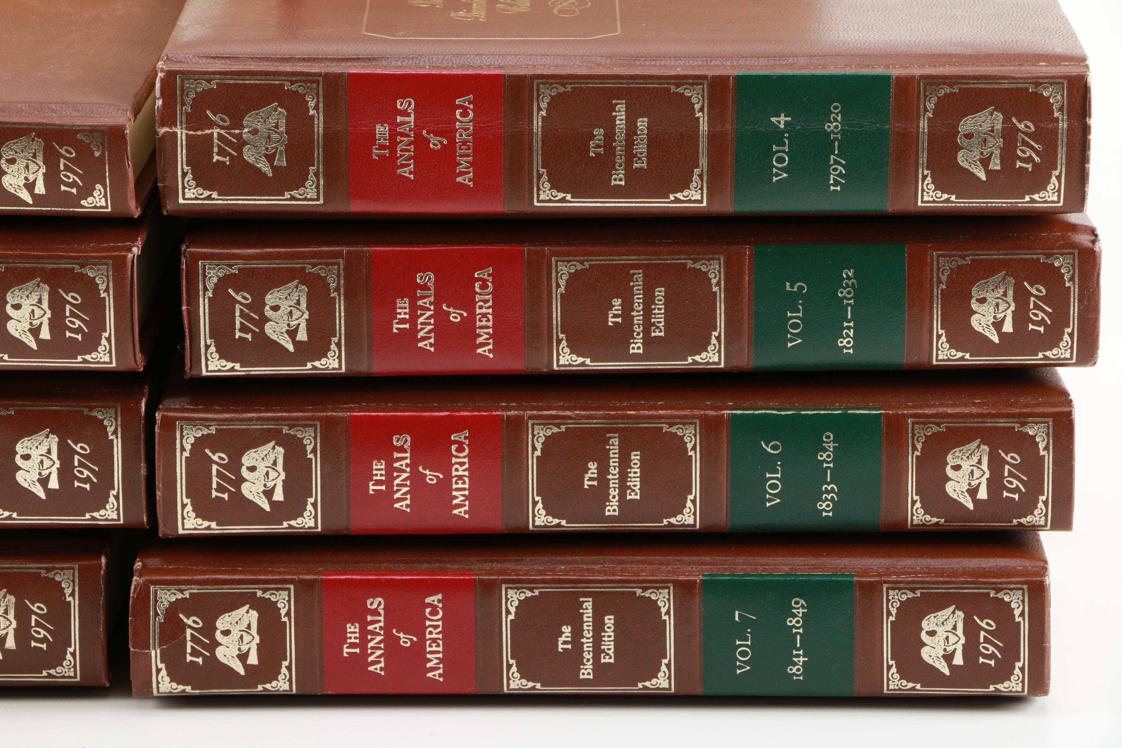 "The Annals of America The Bicentennial Edition 1776-1976"