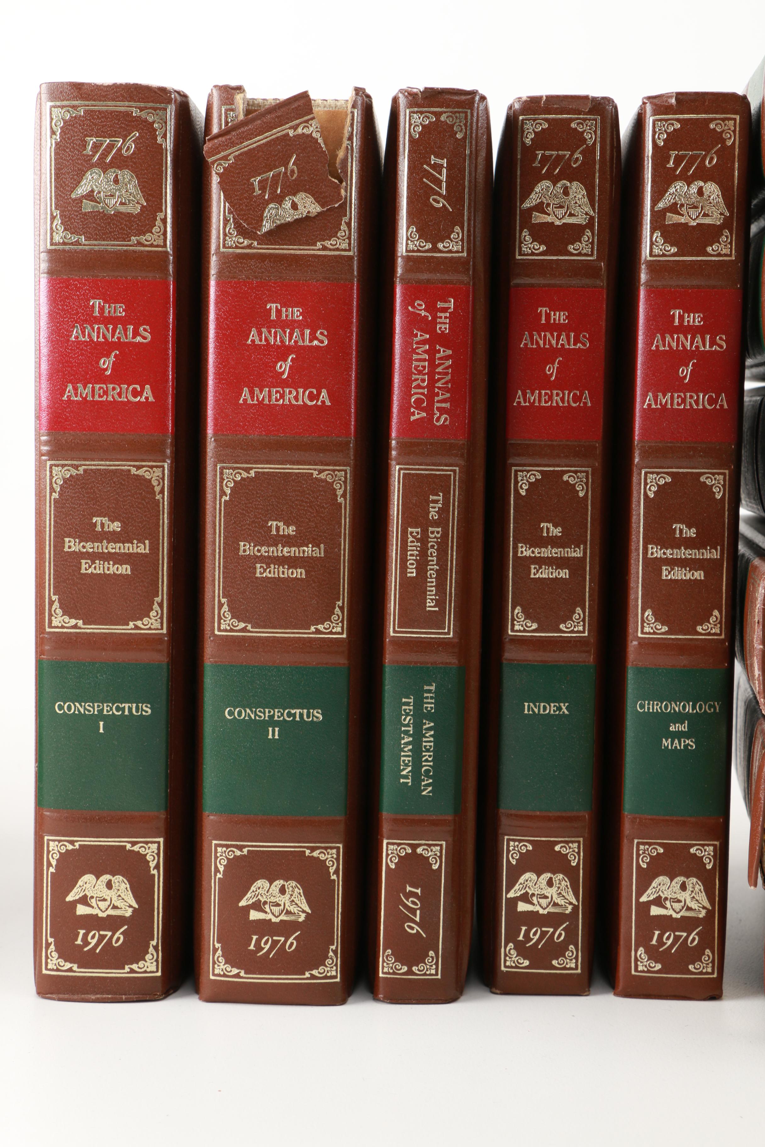 "The Annals of America The Bicentennial Edition 1776-1976"