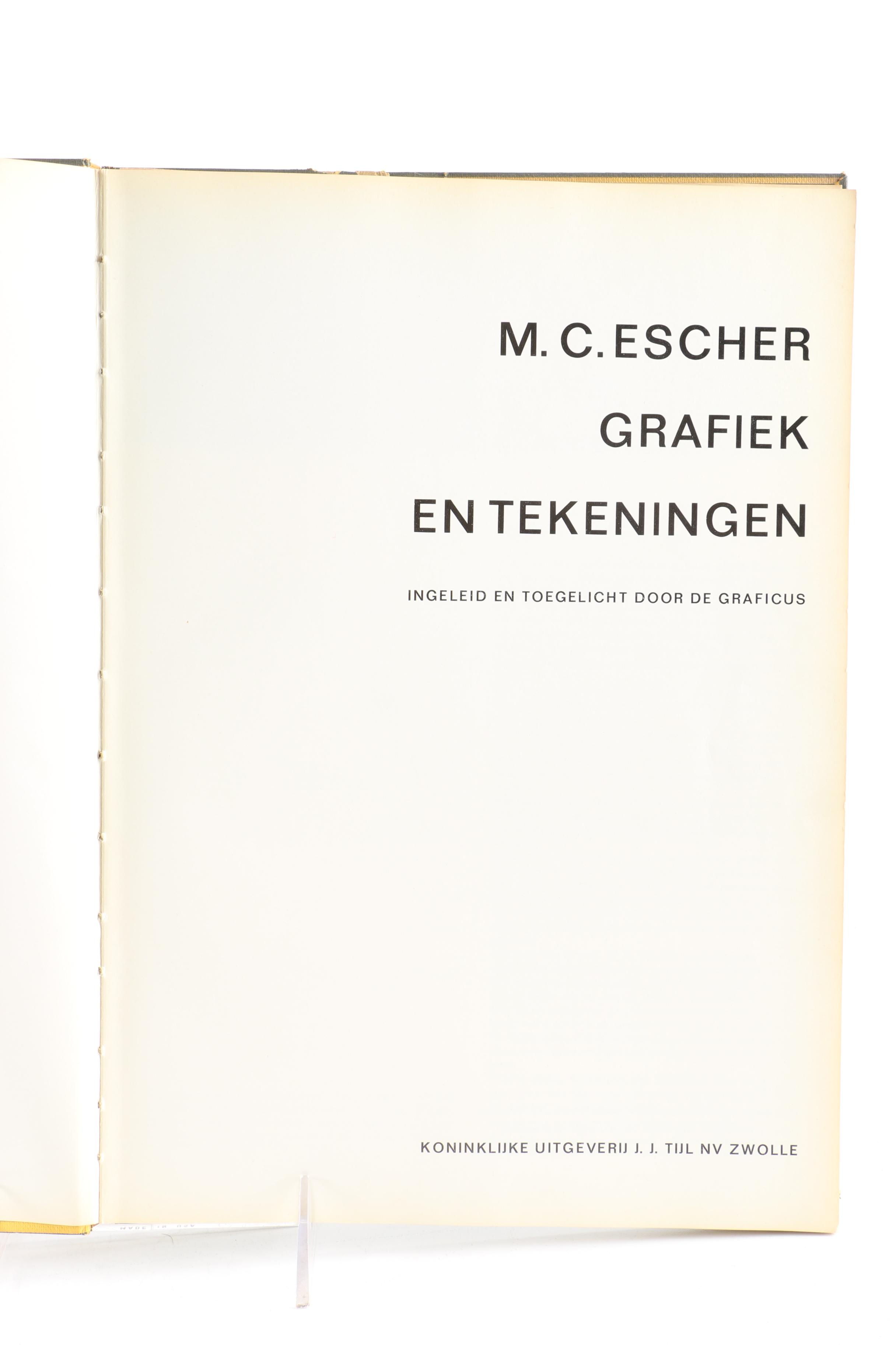 Collection of M.C. Escher Books including "Grafiek En Tekeningen"