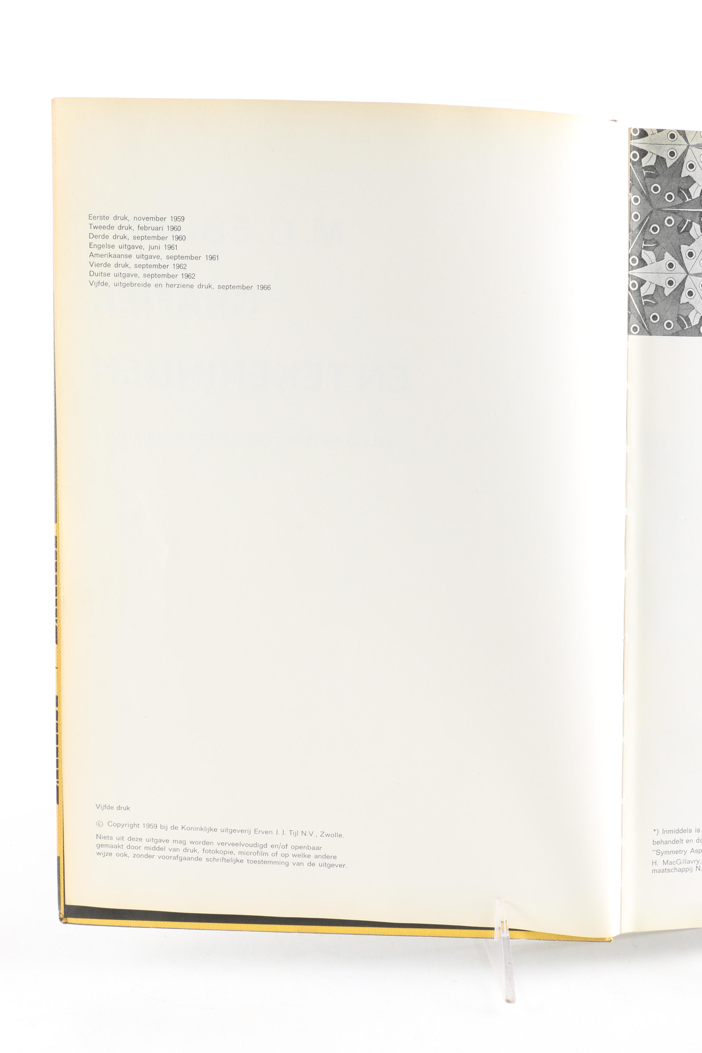 Collection of M.C. Escher Books including "Grafiek En Tekeningen"