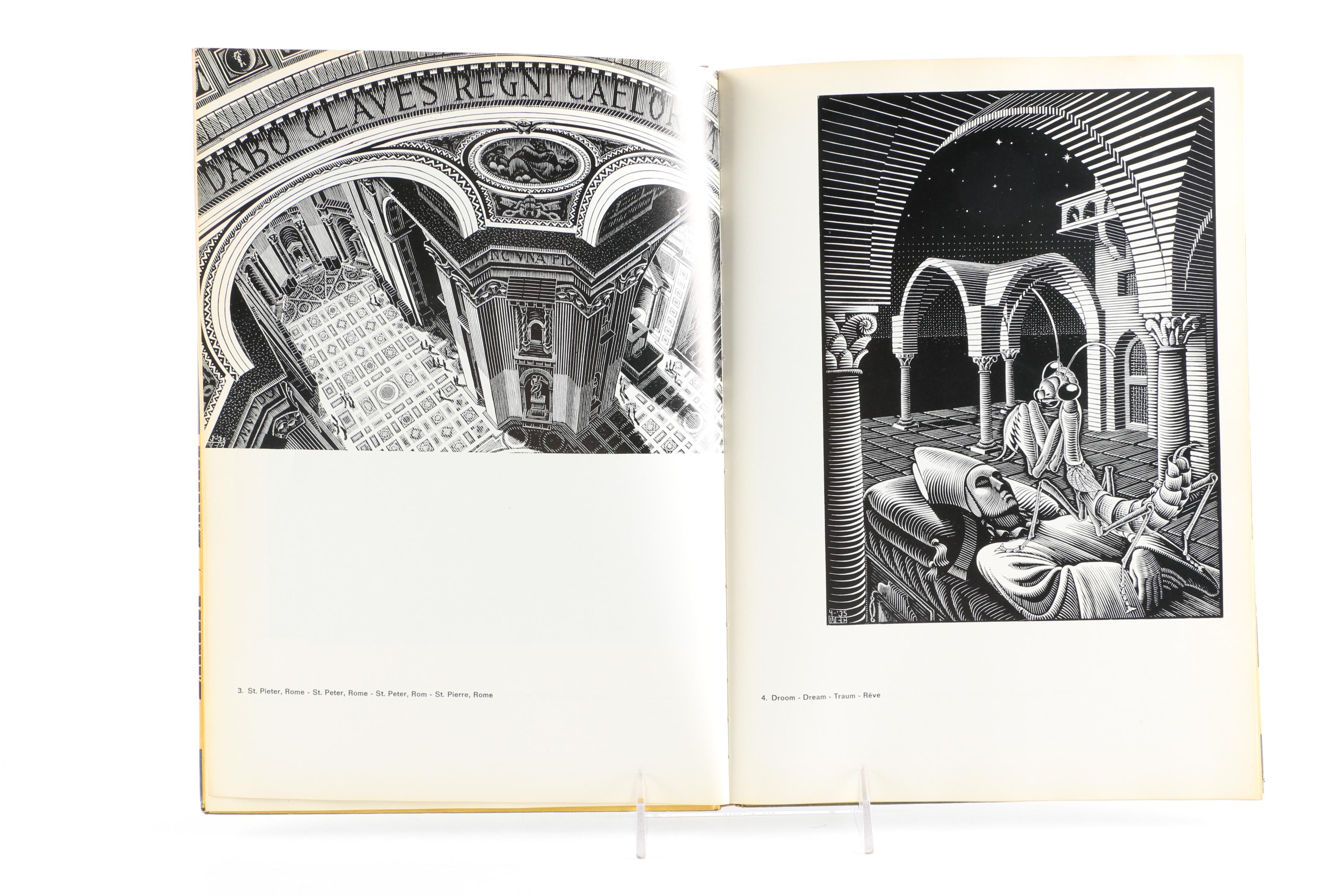 Collection of M.C. Escher Books including "Grafiek En Tekeningen"