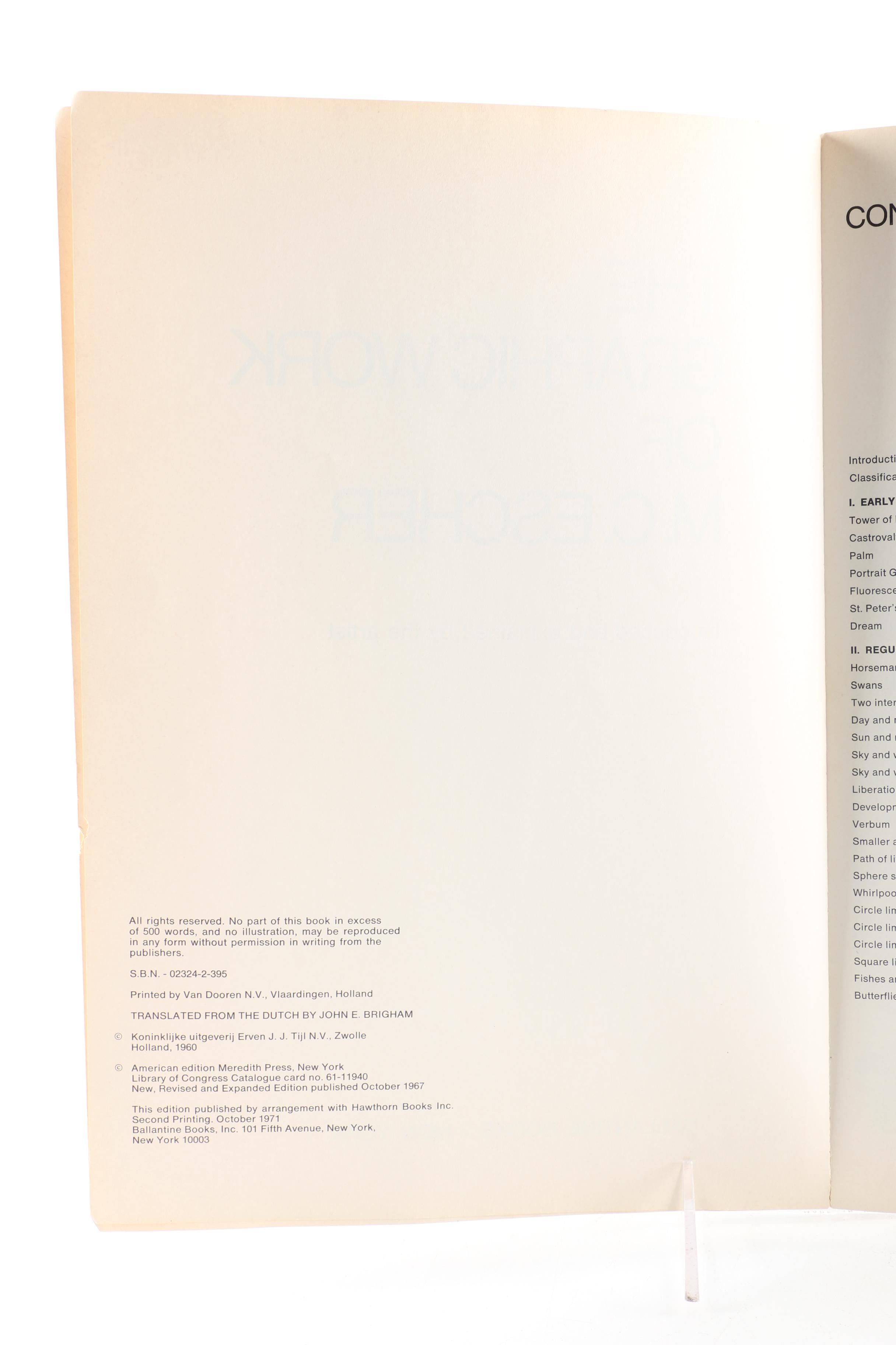 Collection of M.C. Escher Books including "Grafiek En Tekeningen"