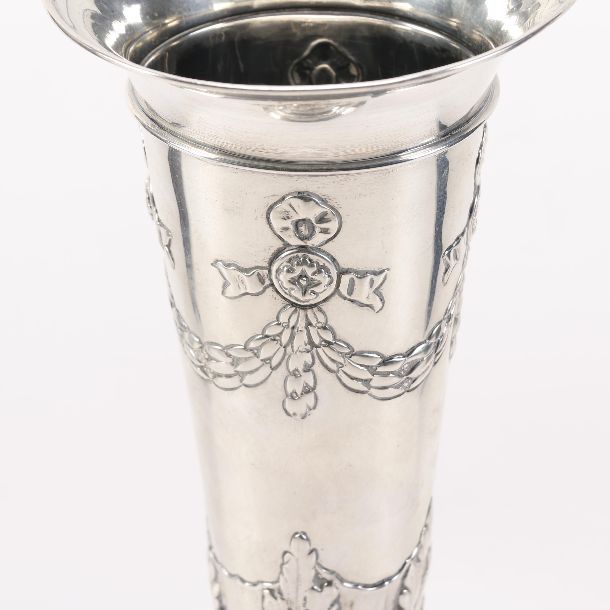 Black, Star & Frost Sterling Silver Vase