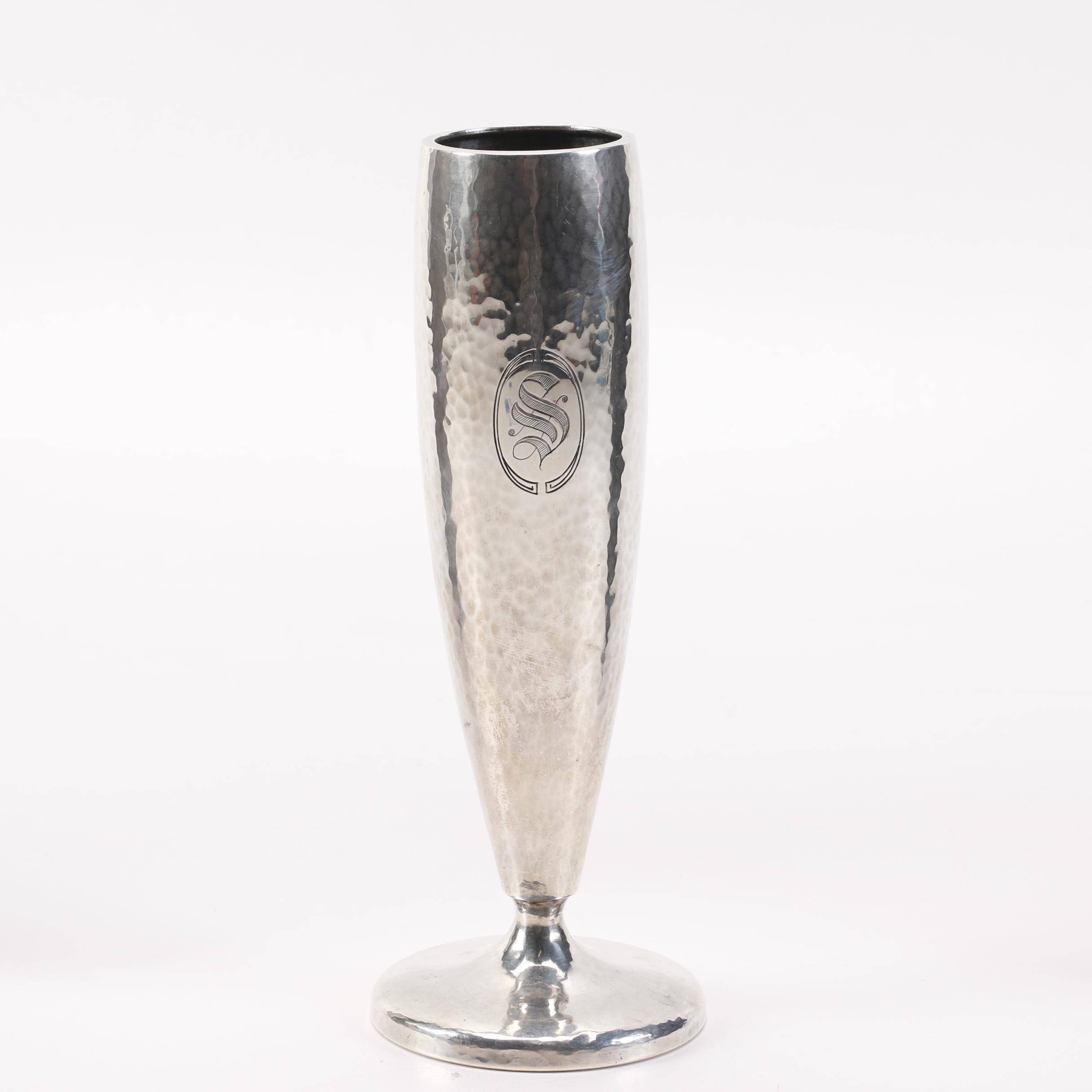 La Pierre Hand Hammered Sterling Silver Champagne Flute