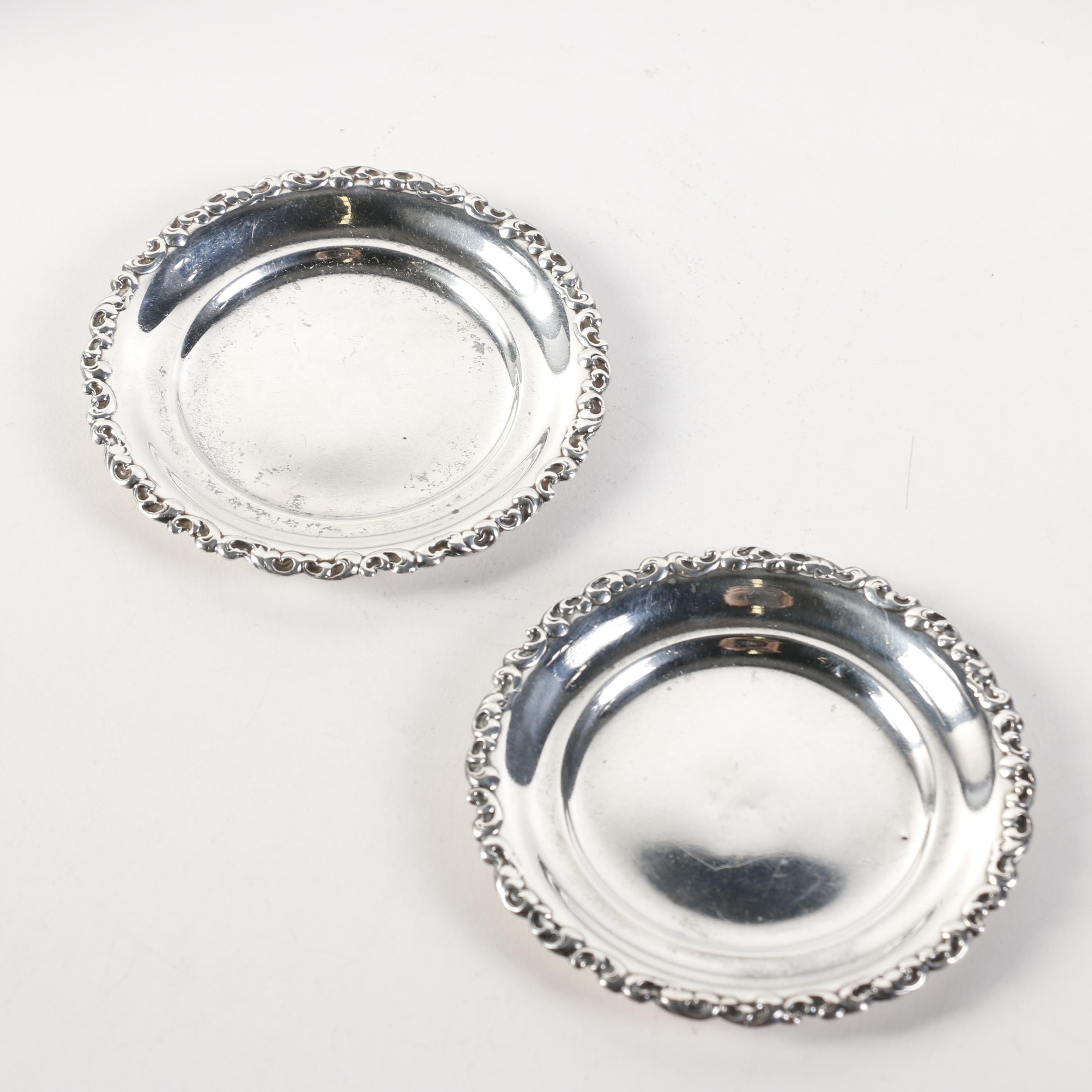 Sterling Silver Heart Shaped Trinket Boxes and Other Sterling