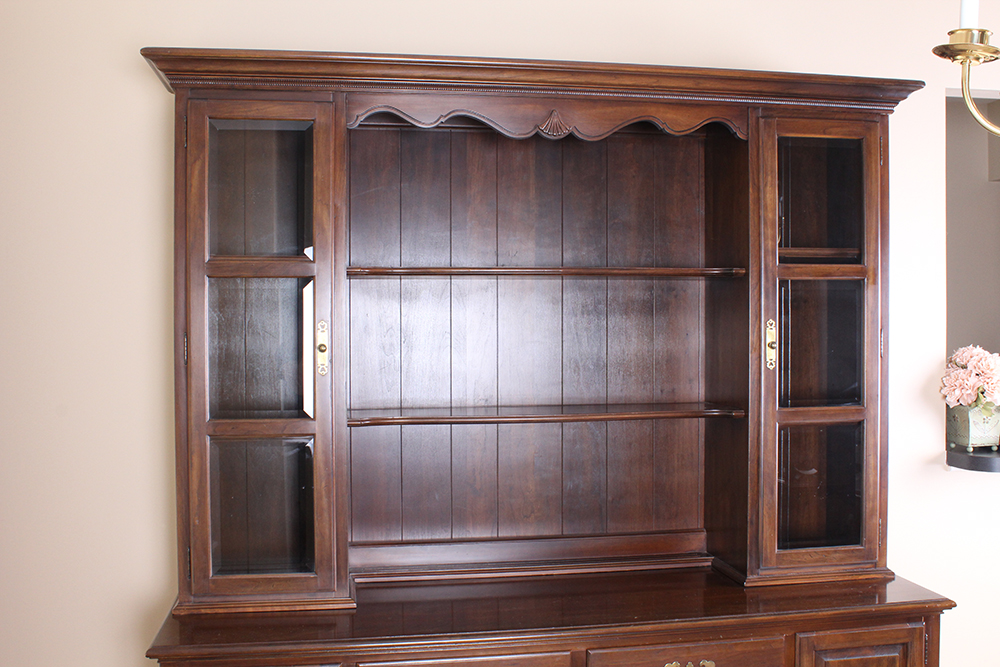 Queen Anne Style Sideboard and China Cabinet by Ethan Allen