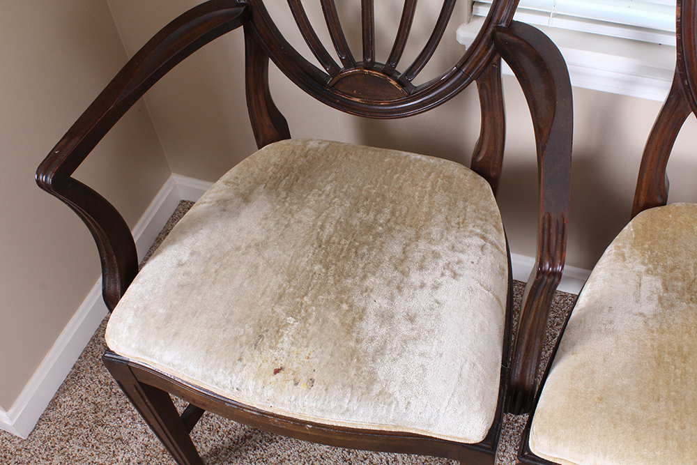 Hepplewhite Style Shield Back Dining Chairs by Ethan Allen