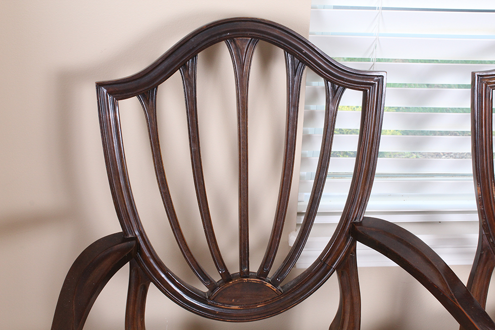 Hepplewhite Style Shield Back Dining Chairs by Ethan Allen