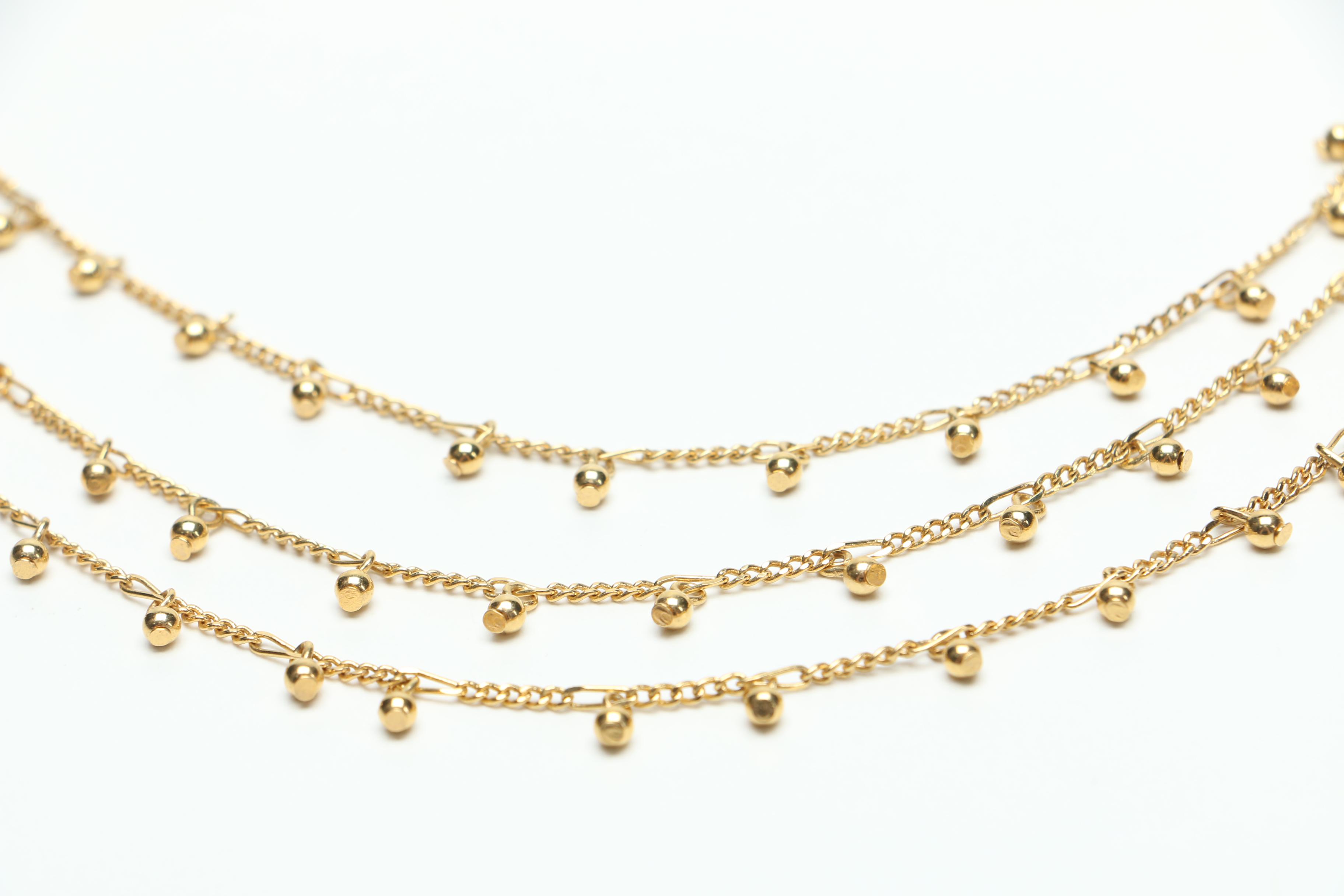 Gold Tone Costume Jewelry Assortment