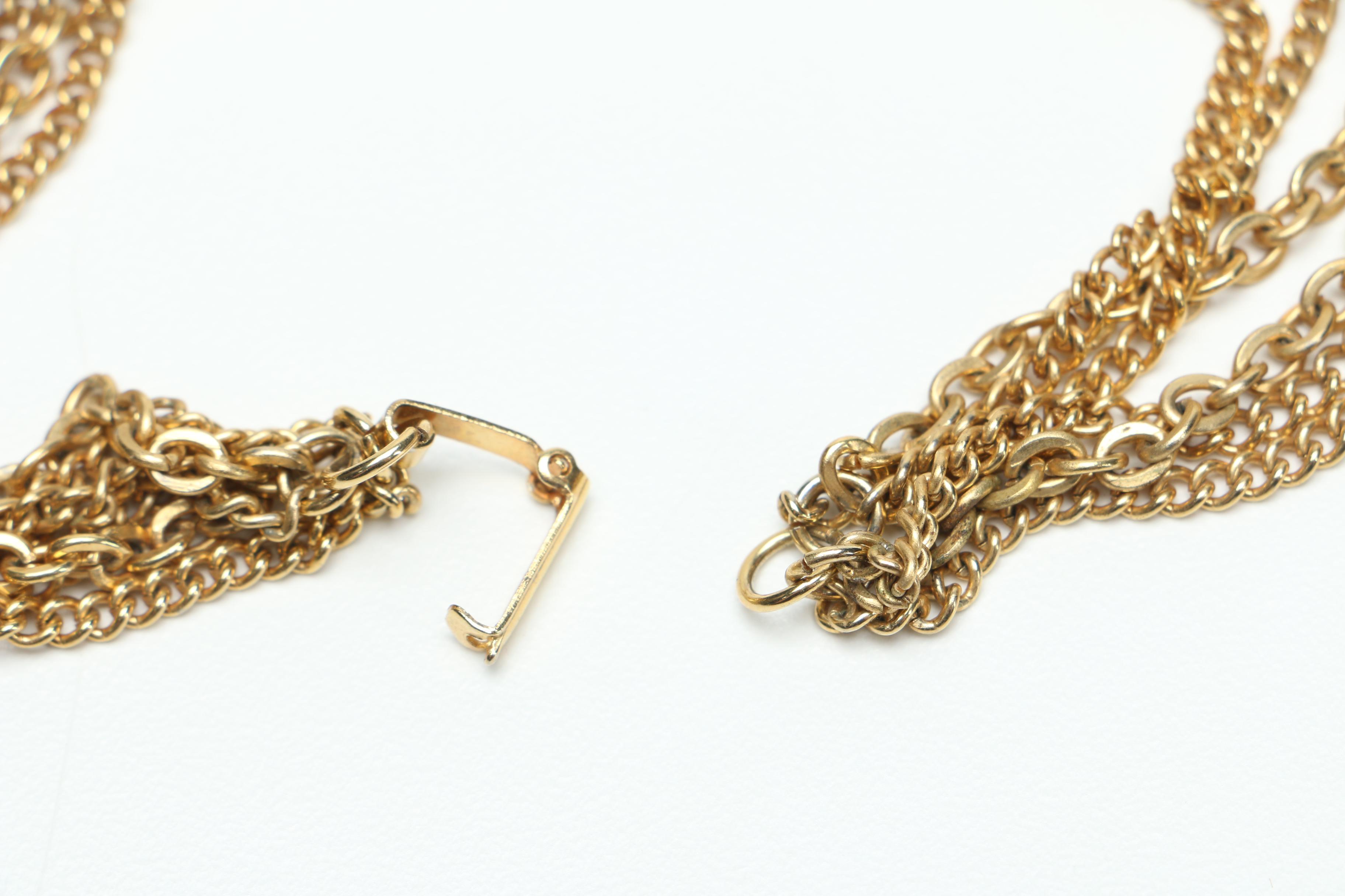 Gold Tone Costume Jewelry Assortment