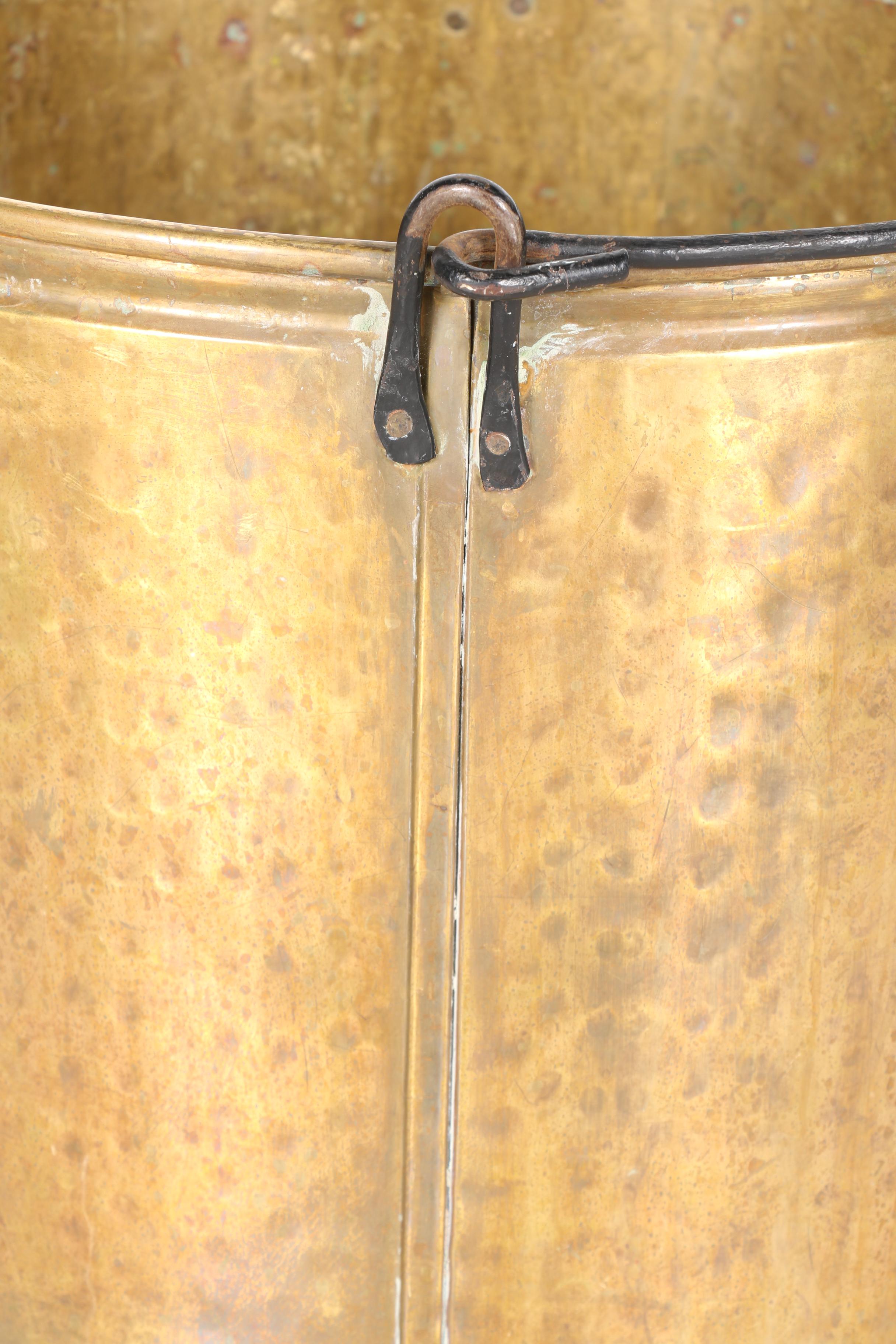 Hammered Brass Bucket