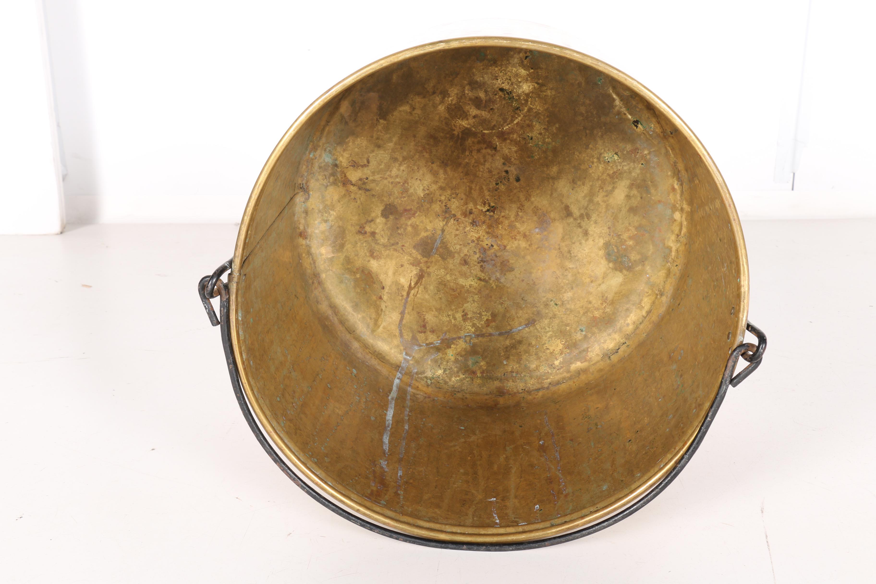 Hammered Brass Bucket