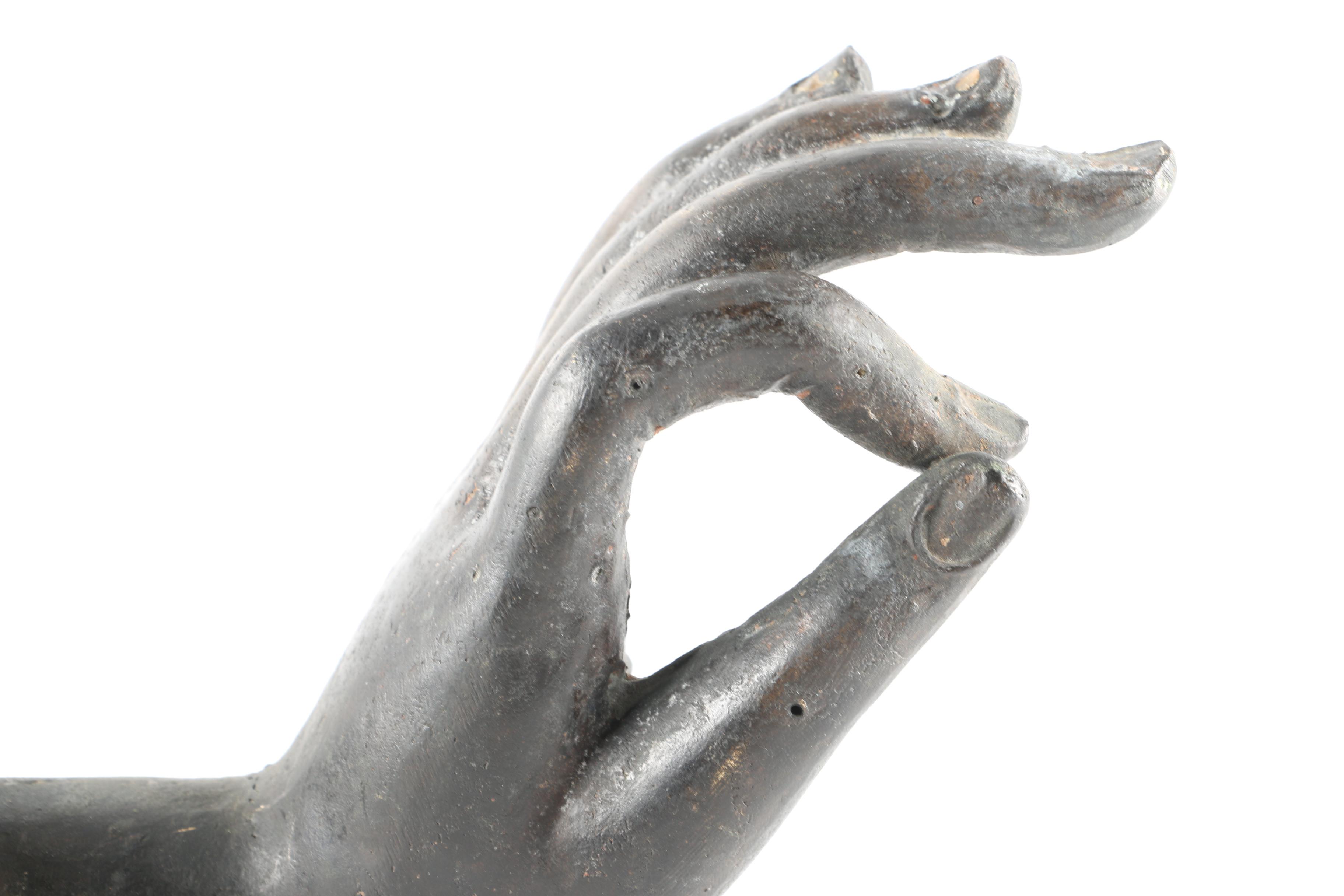 Thai Cast Iron Hand on a Stand