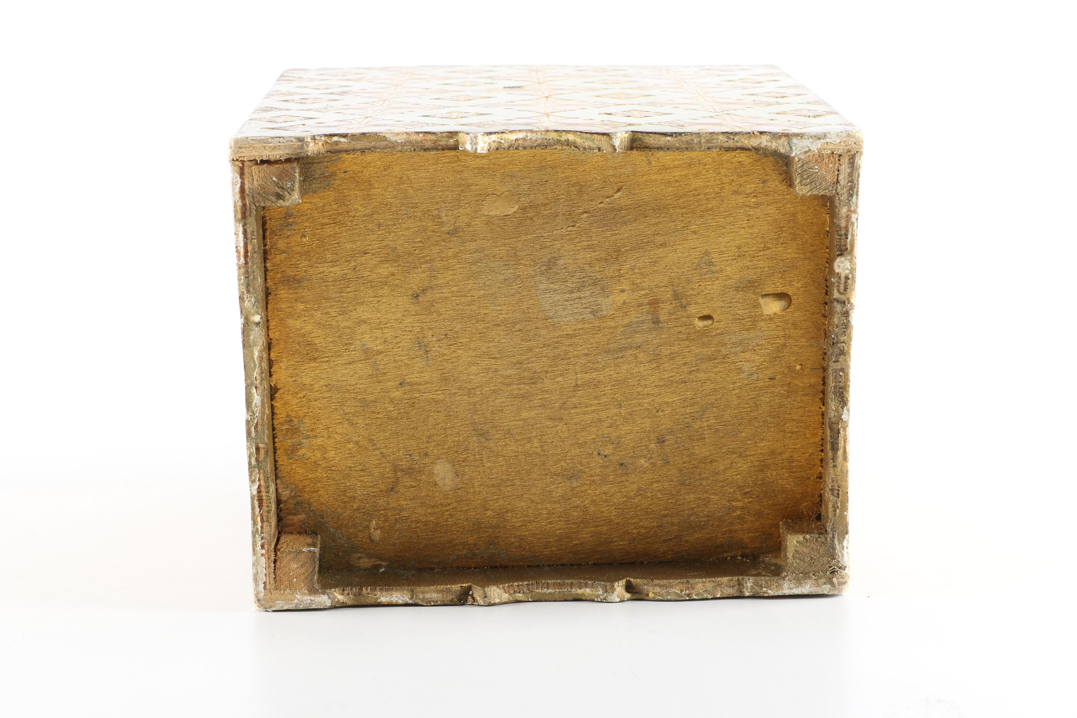 Florentine Style Wooden Waste Basket