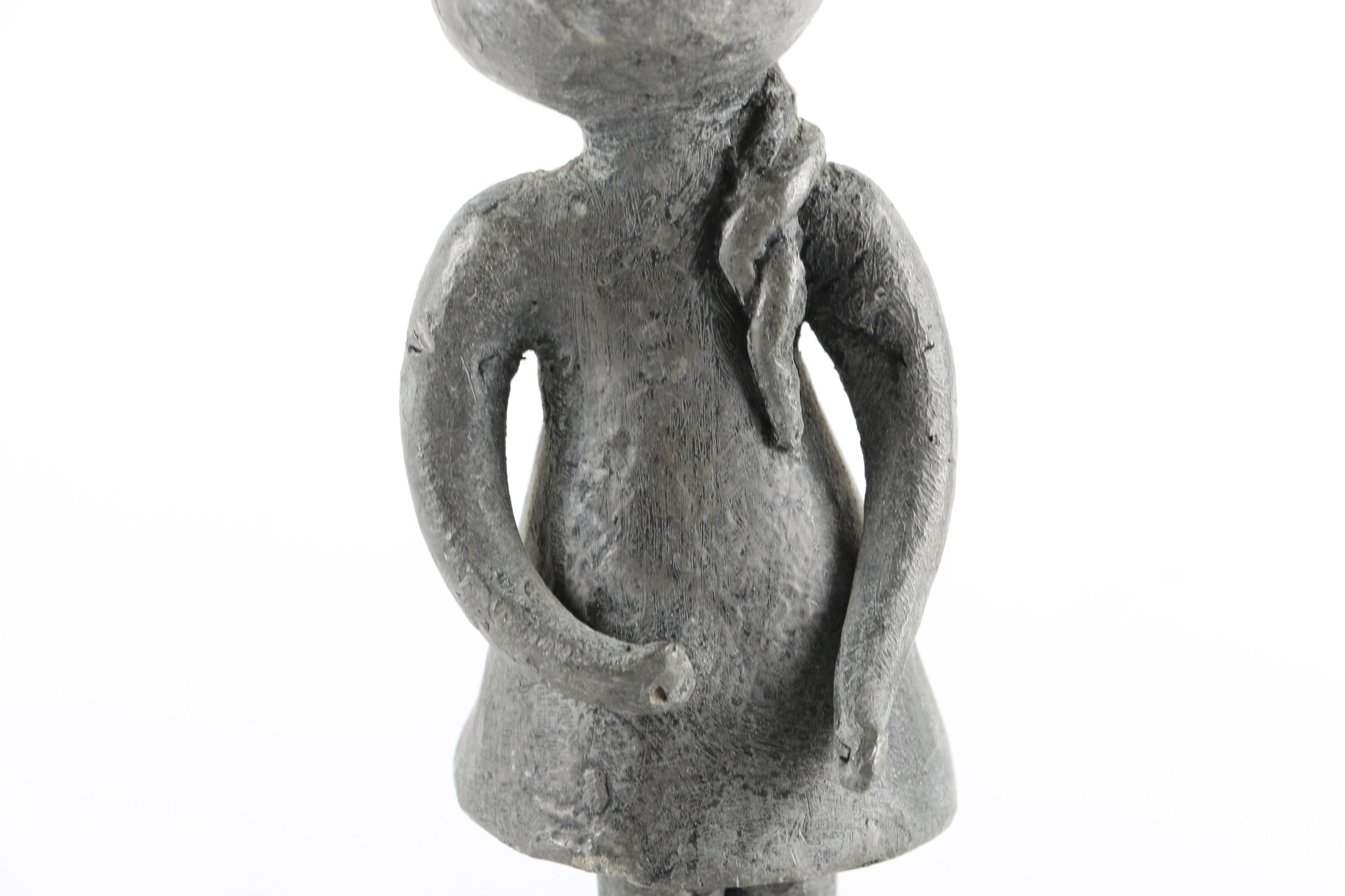 William Lattimer Cast Lead Sculpture of a Young Girl